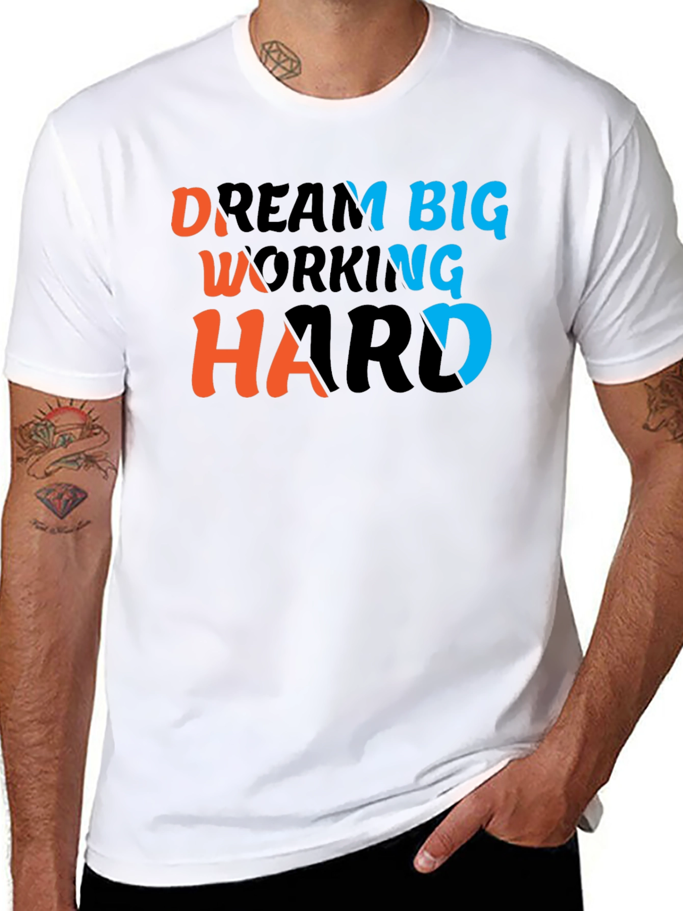 Dream Big Work Hard T-Shirt - Motivational Tee