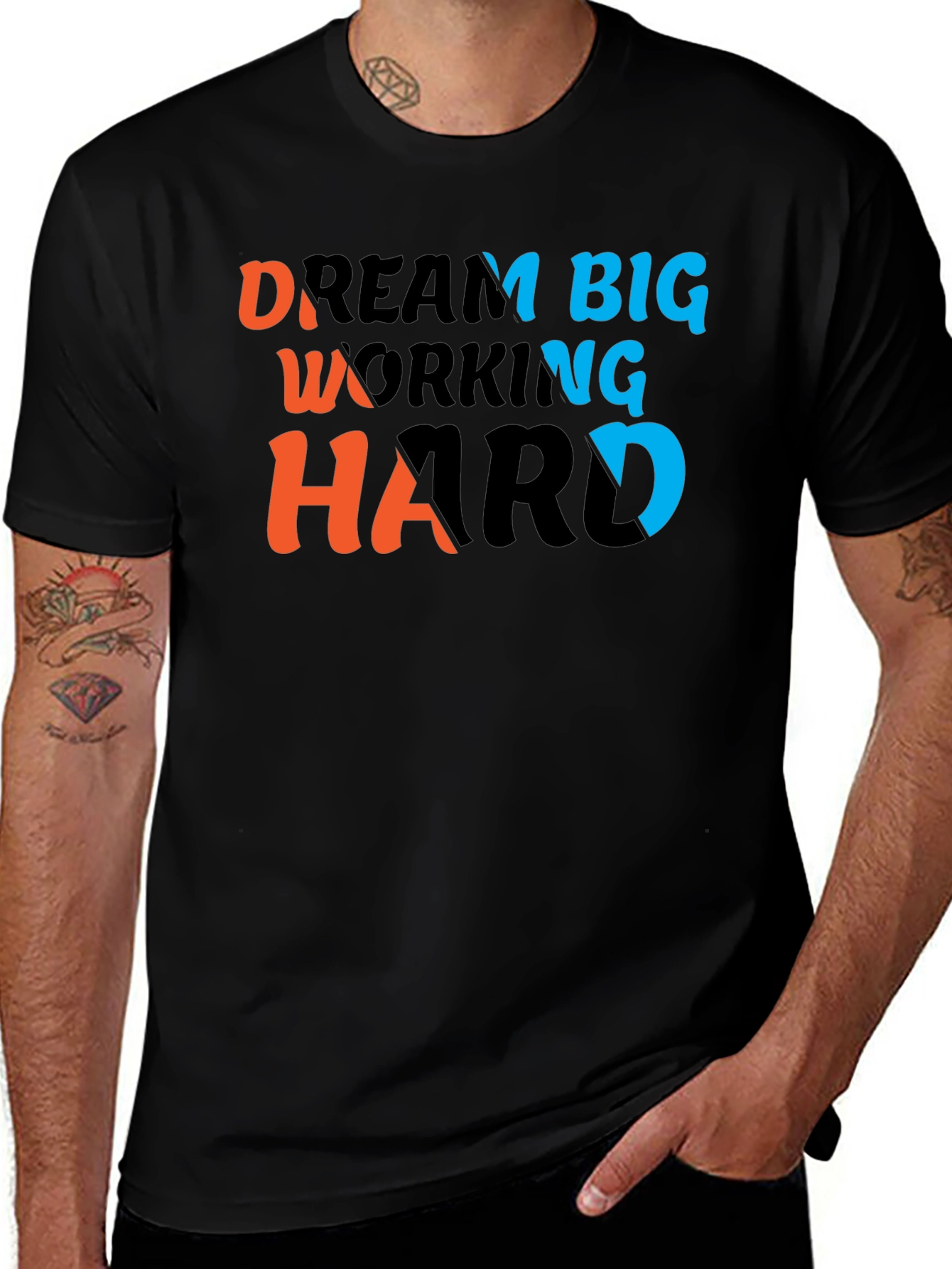 Dream Big Work Hard T-Shirt - Motivational Tee