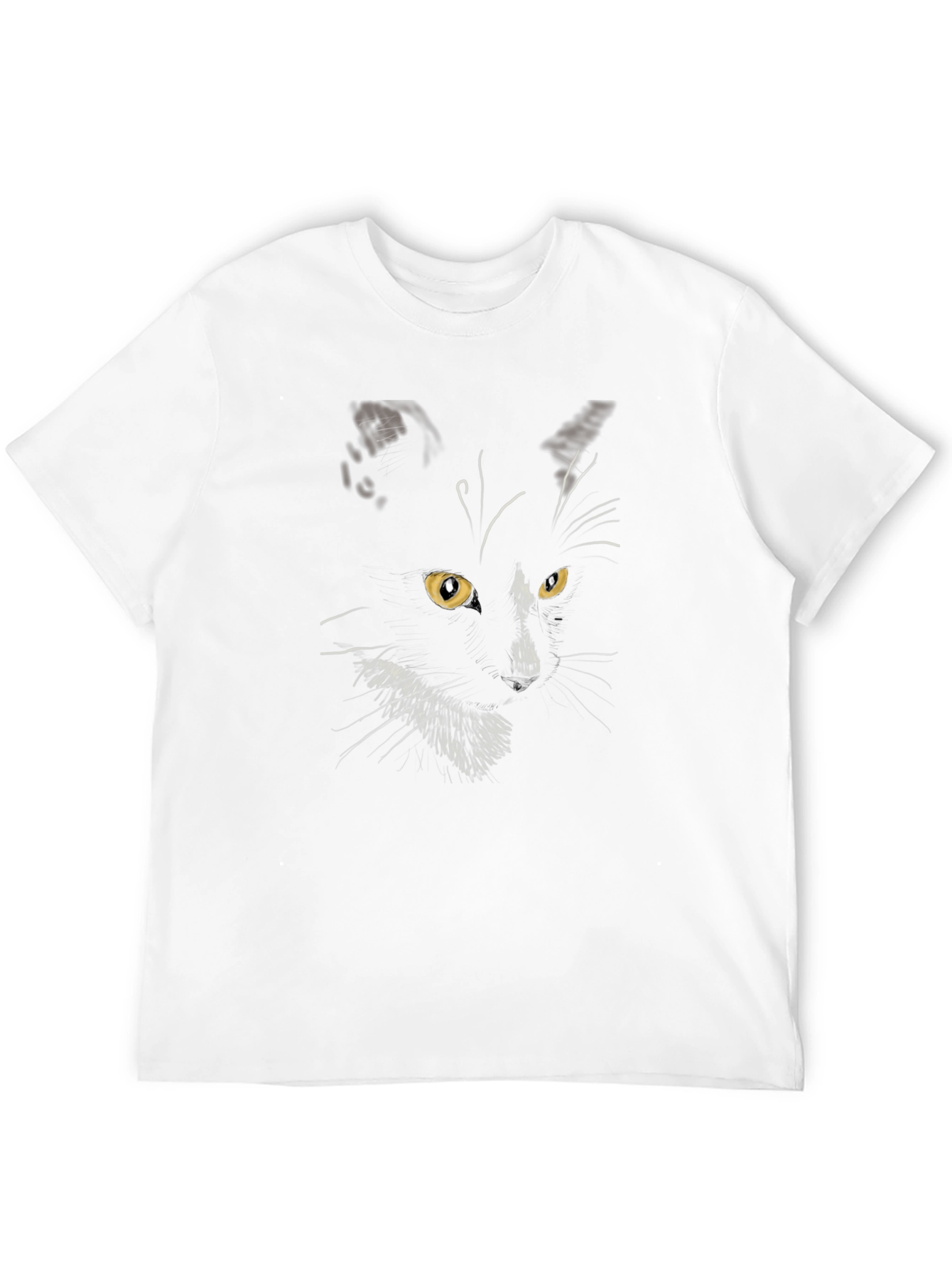 Black Cat Graphic Tee - Mens Stylish Crewneck