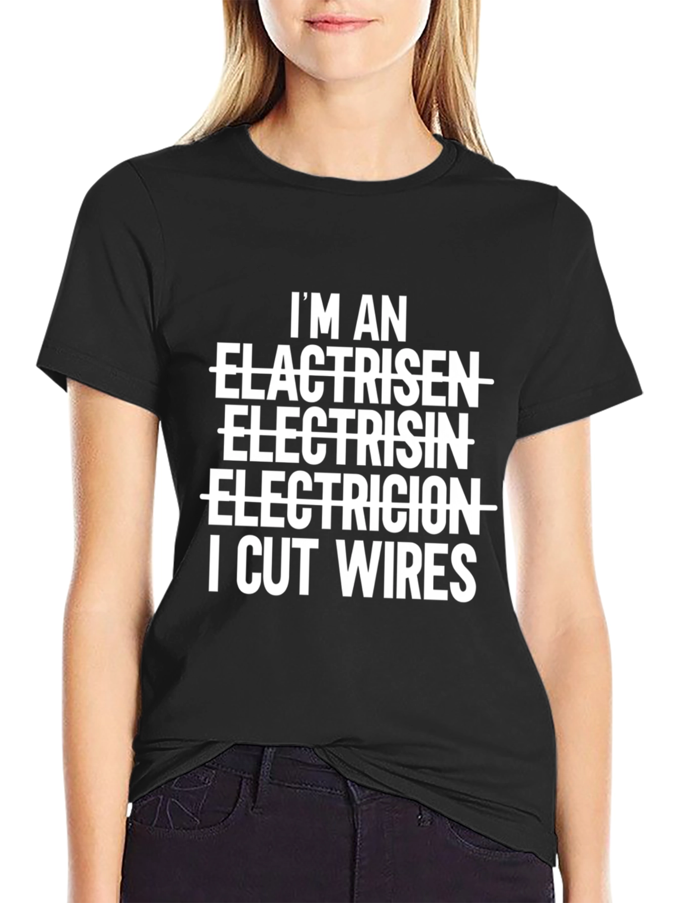 Electrician Humor T-Shirt - I Cut Wires
