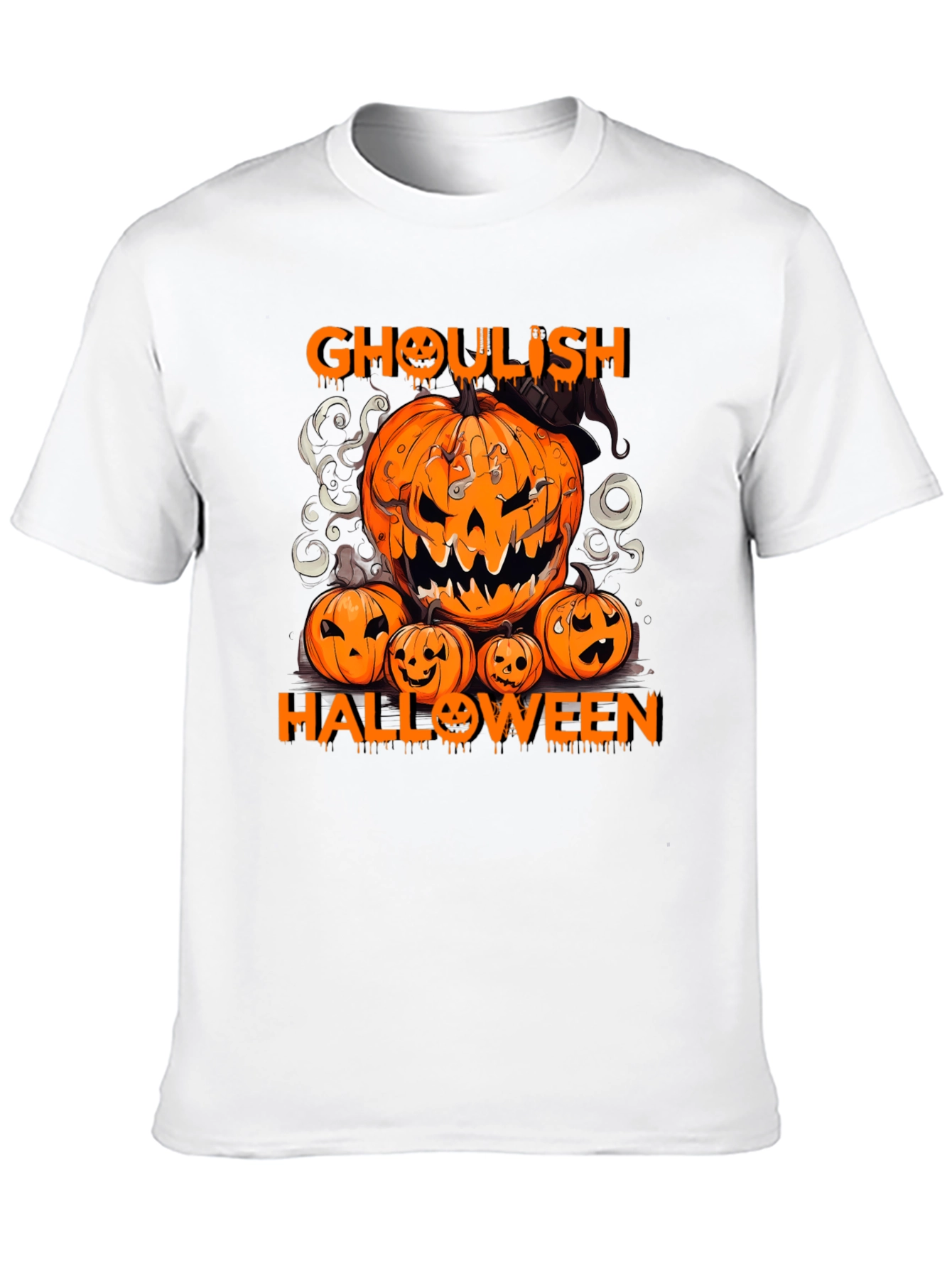 Ghoul Halloween Pumpkin T-Shirt