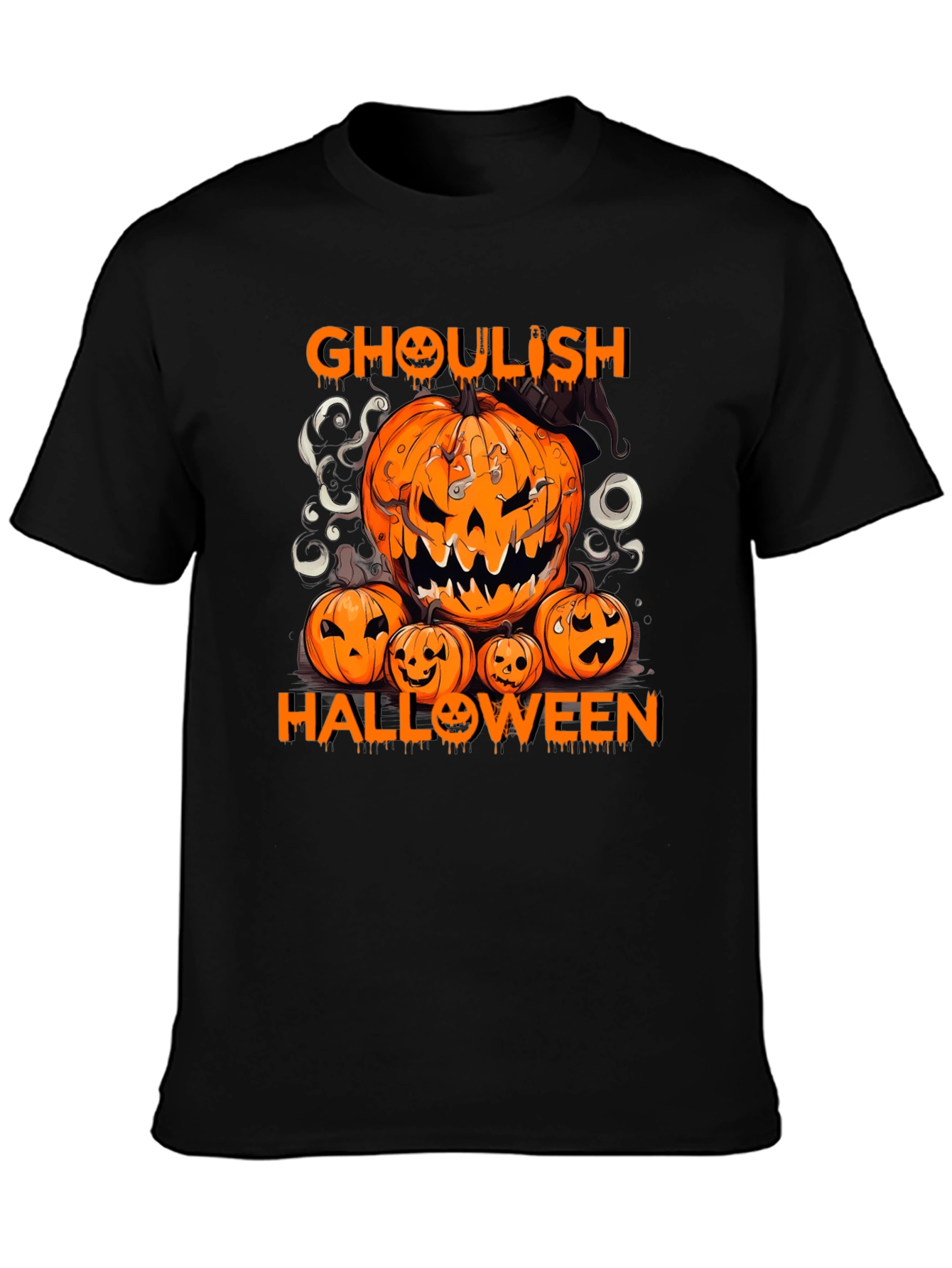 Ghoul Halloween Pumpkin T-Shirt