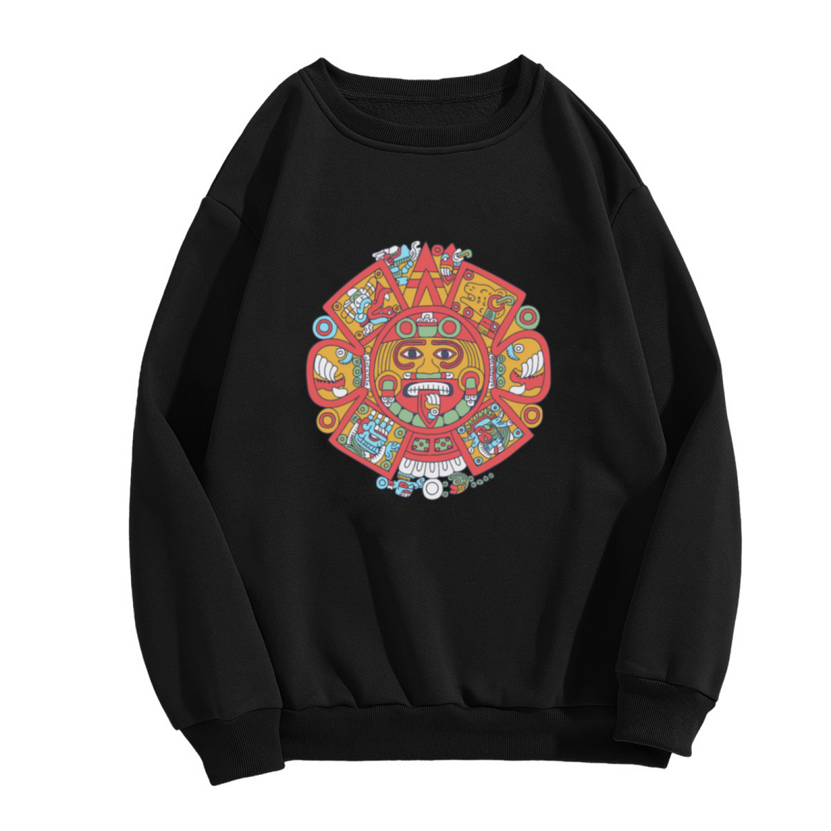 Aztec Sun Stone Ancient Design Graphic ԲÁìÎÀÒÂ - Unique Design Pullover Sweatshirt