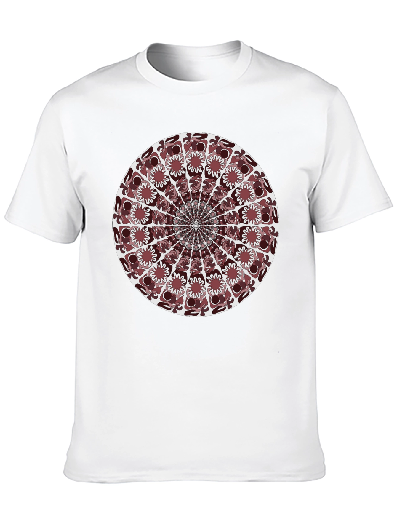 Abstract Mandala Graphic T-Shirt - Black