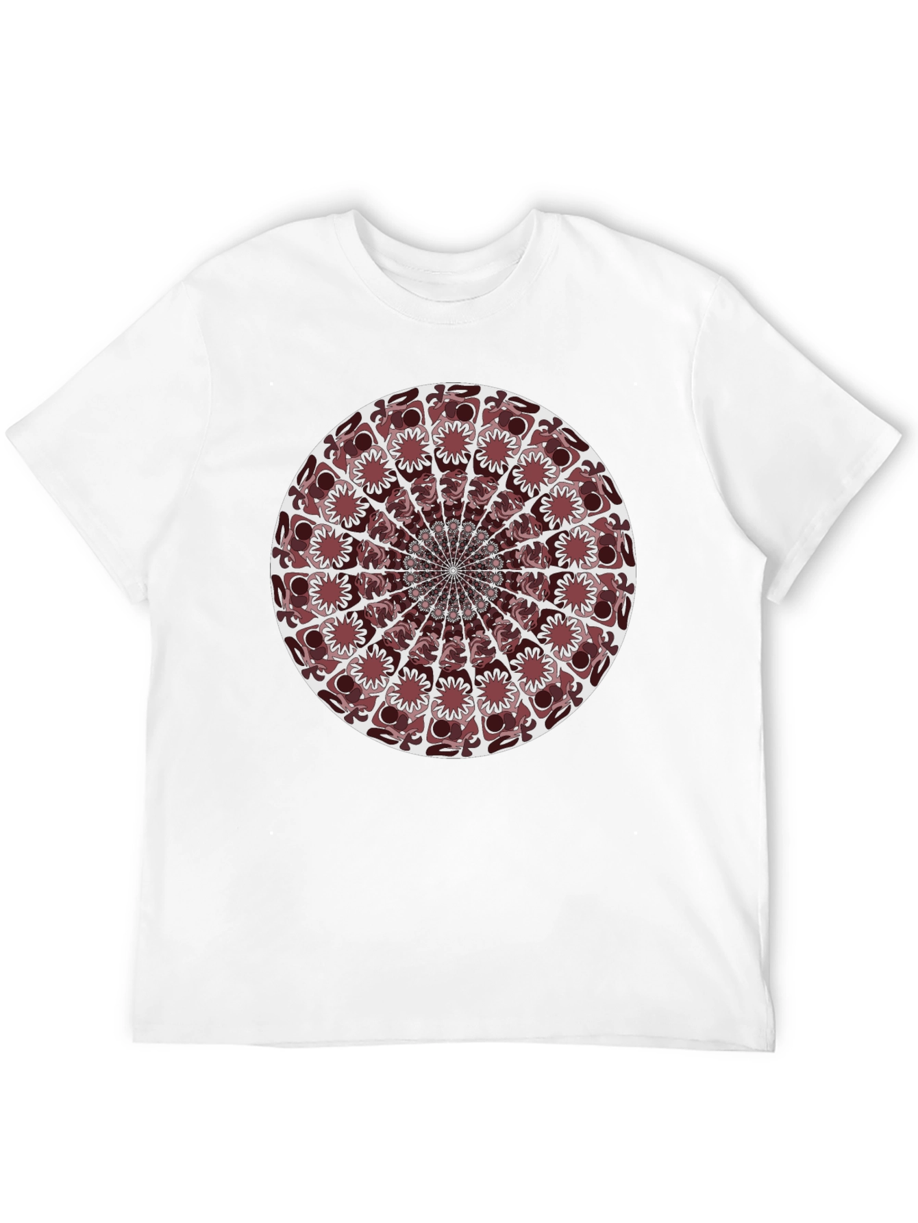 Abstract Mandala Graphic T-Shirt - Black