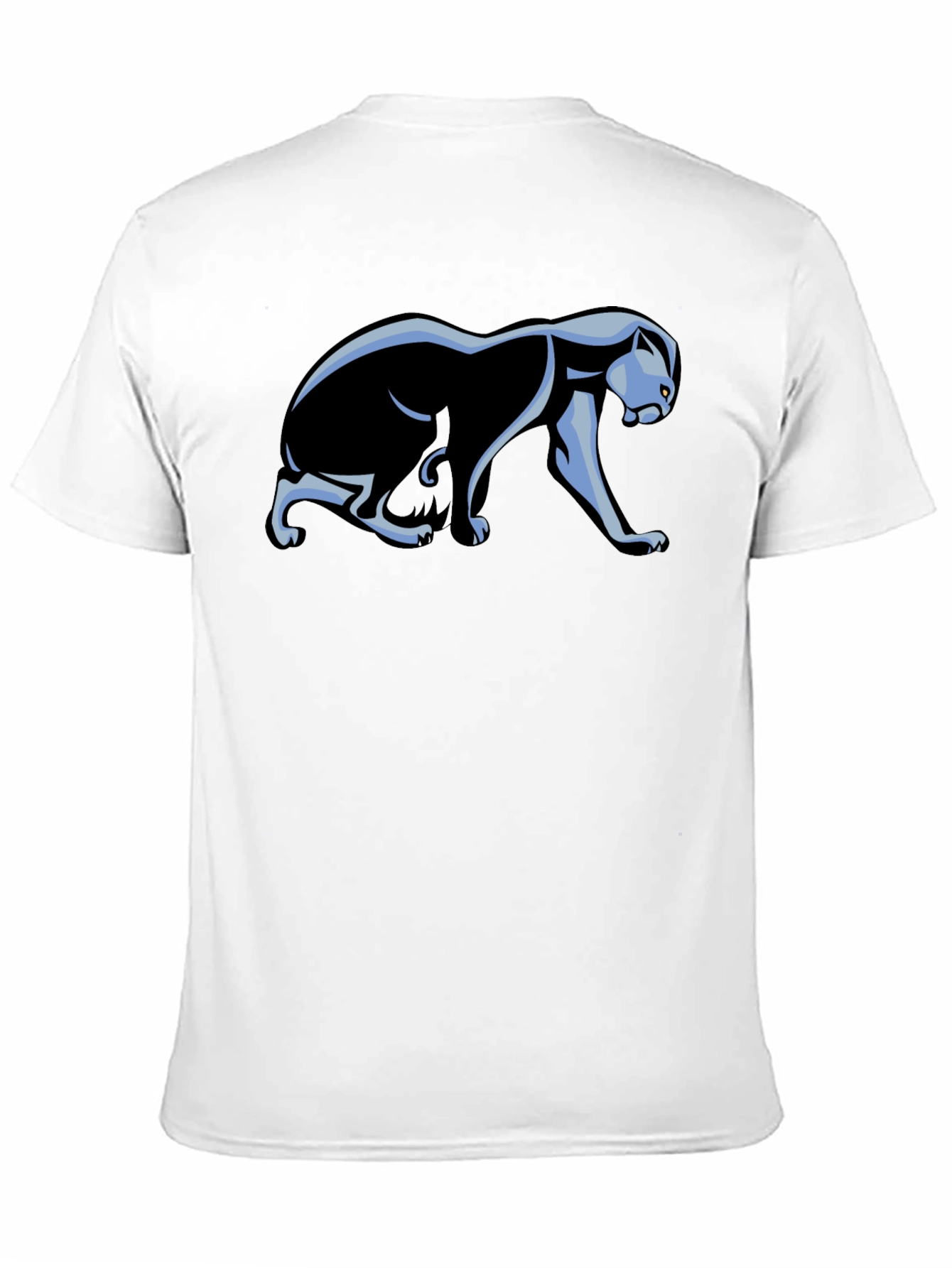 Black T-Shirt with Panther Graphic