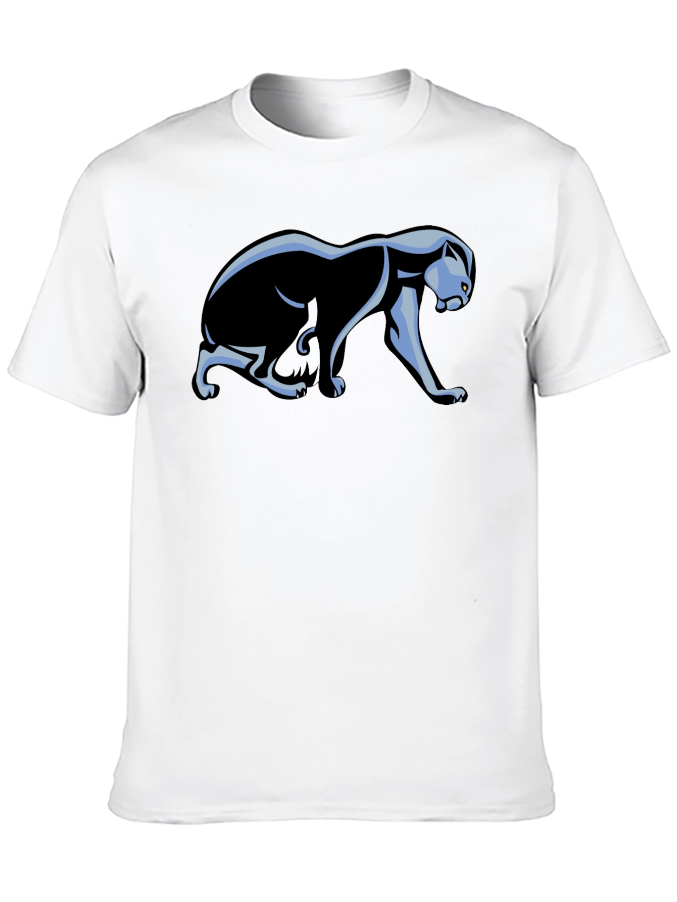 Black T-Shirt with Panther Graphic