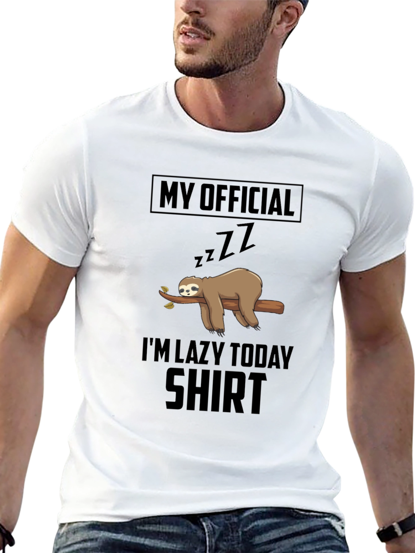 My Official Im Lazy Today Sloth Graphic T-Shirt