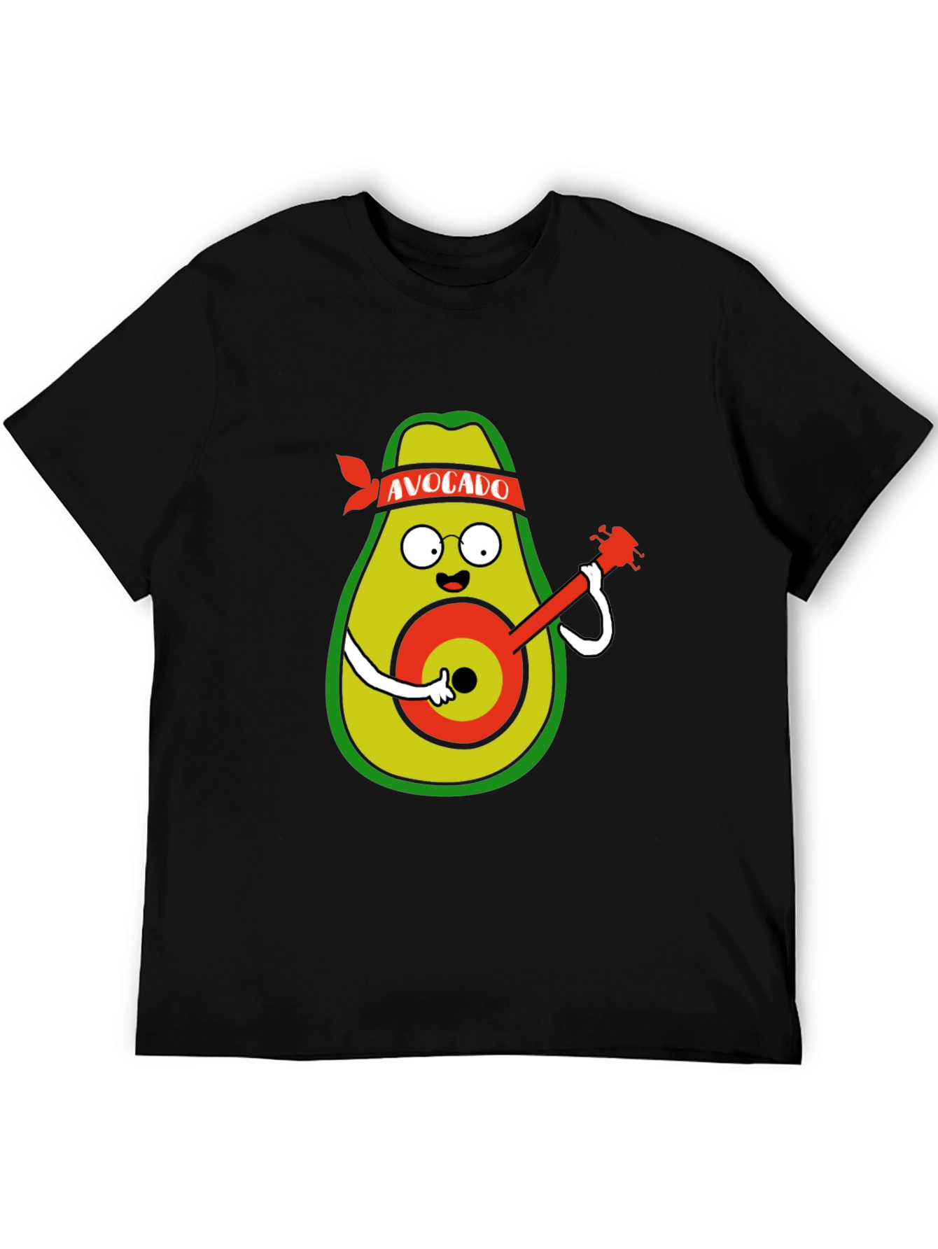 Avocado Guitarist Black T-Shirt