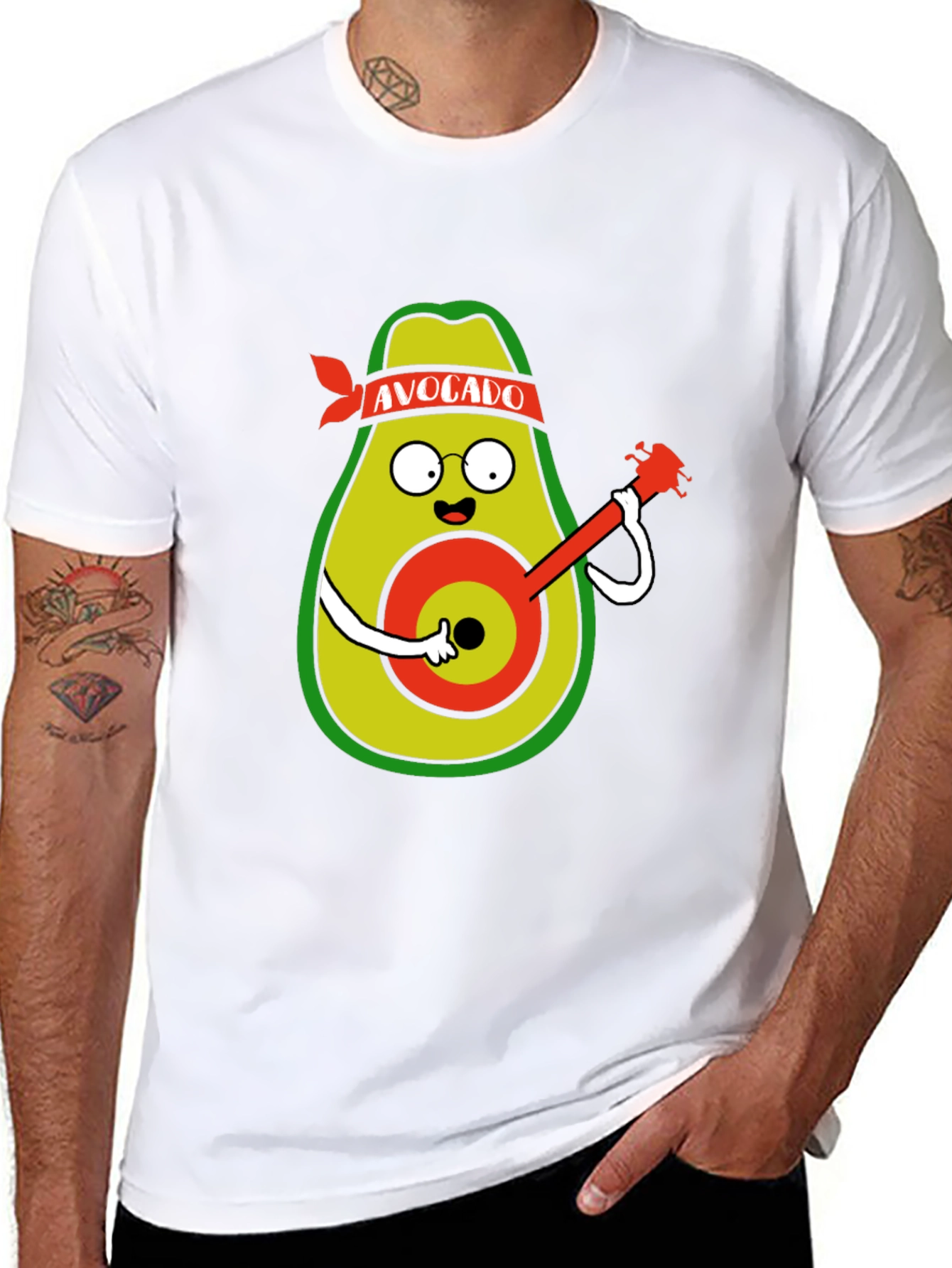 Avocado Guitarist Black T-Shirt