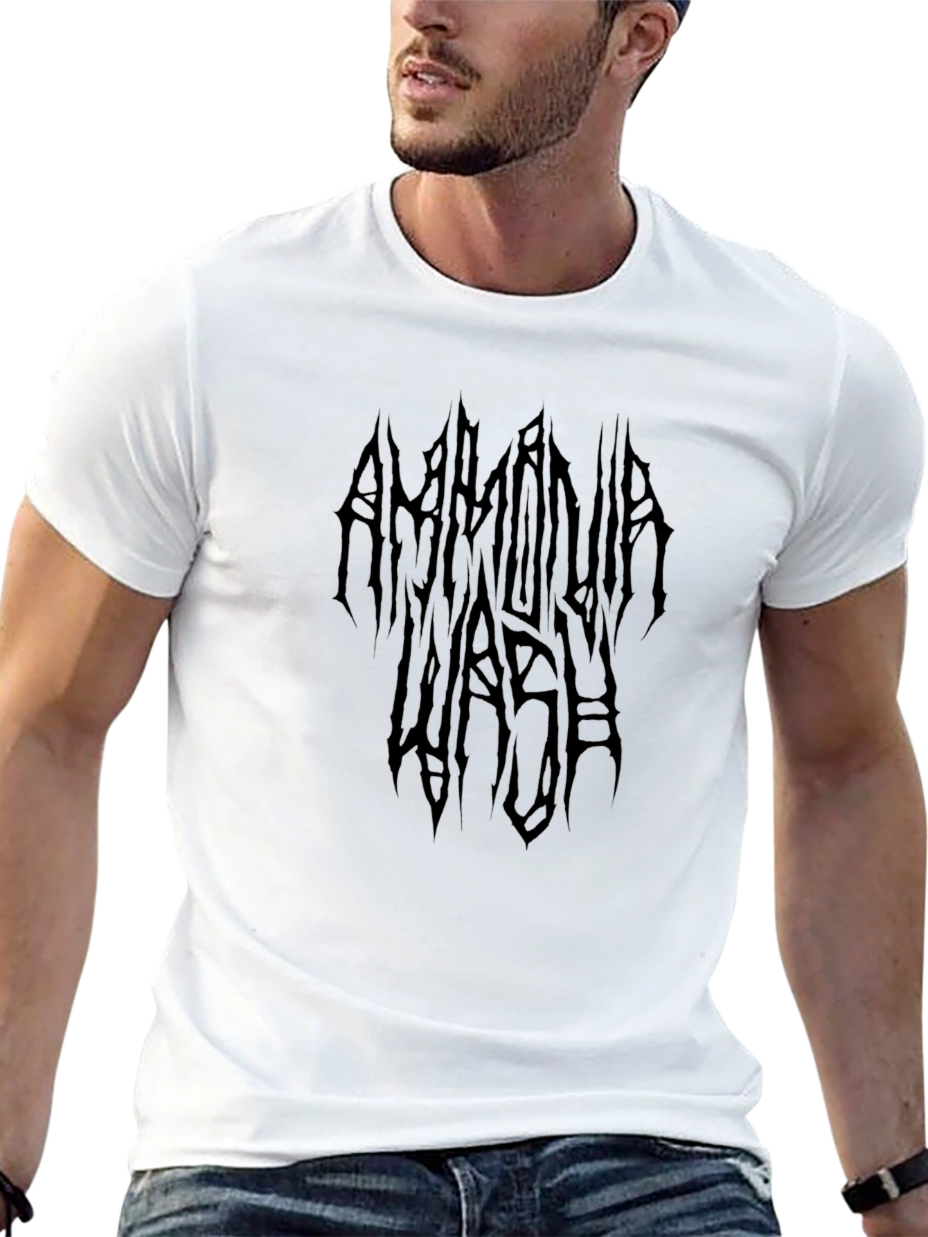 Ammonua Wassh Black Graphic T-Shirt