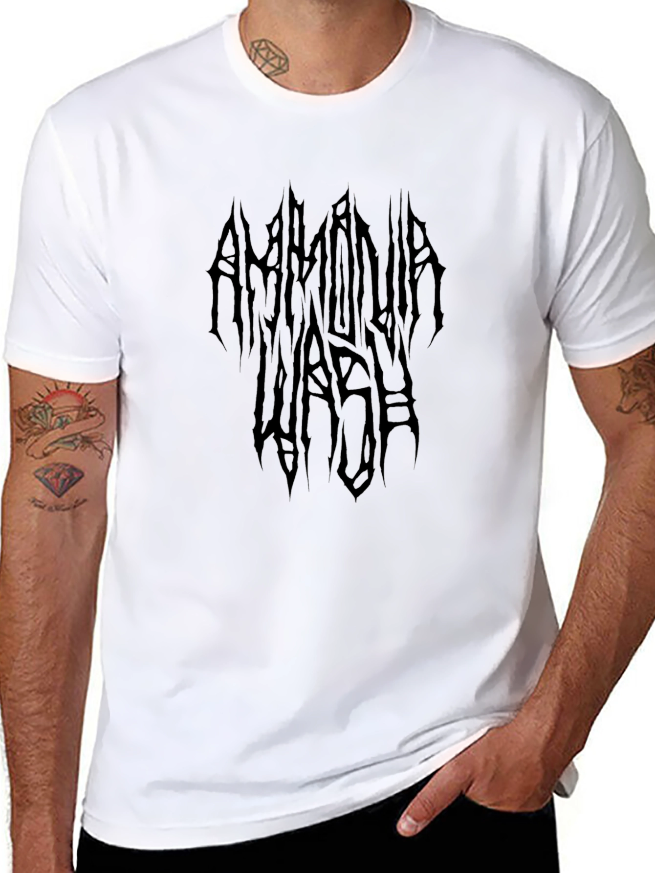 Ammonua Wassh Black Graphic T-Shirt