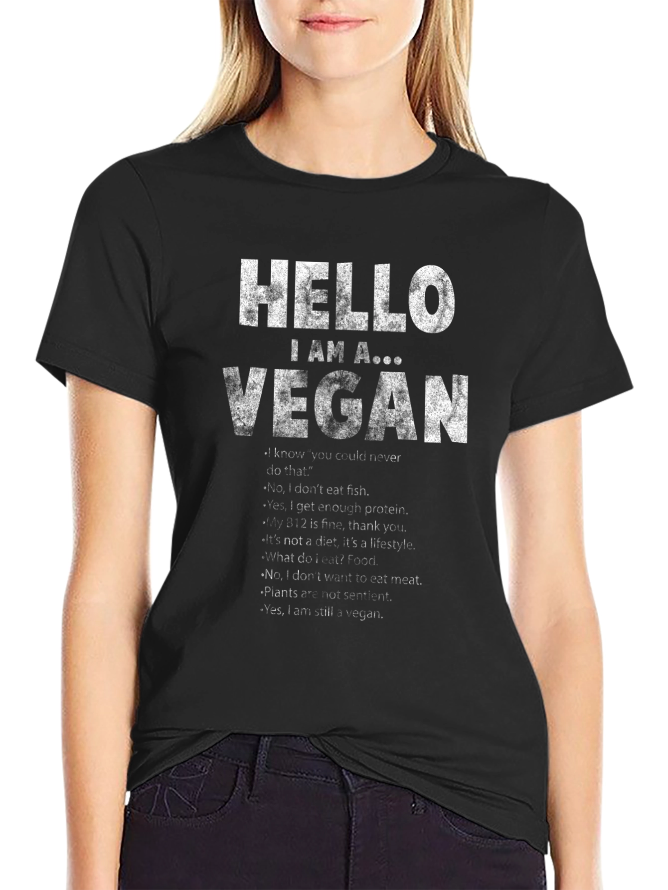 Vegan T-Shirt - Hello I Am A Vegan