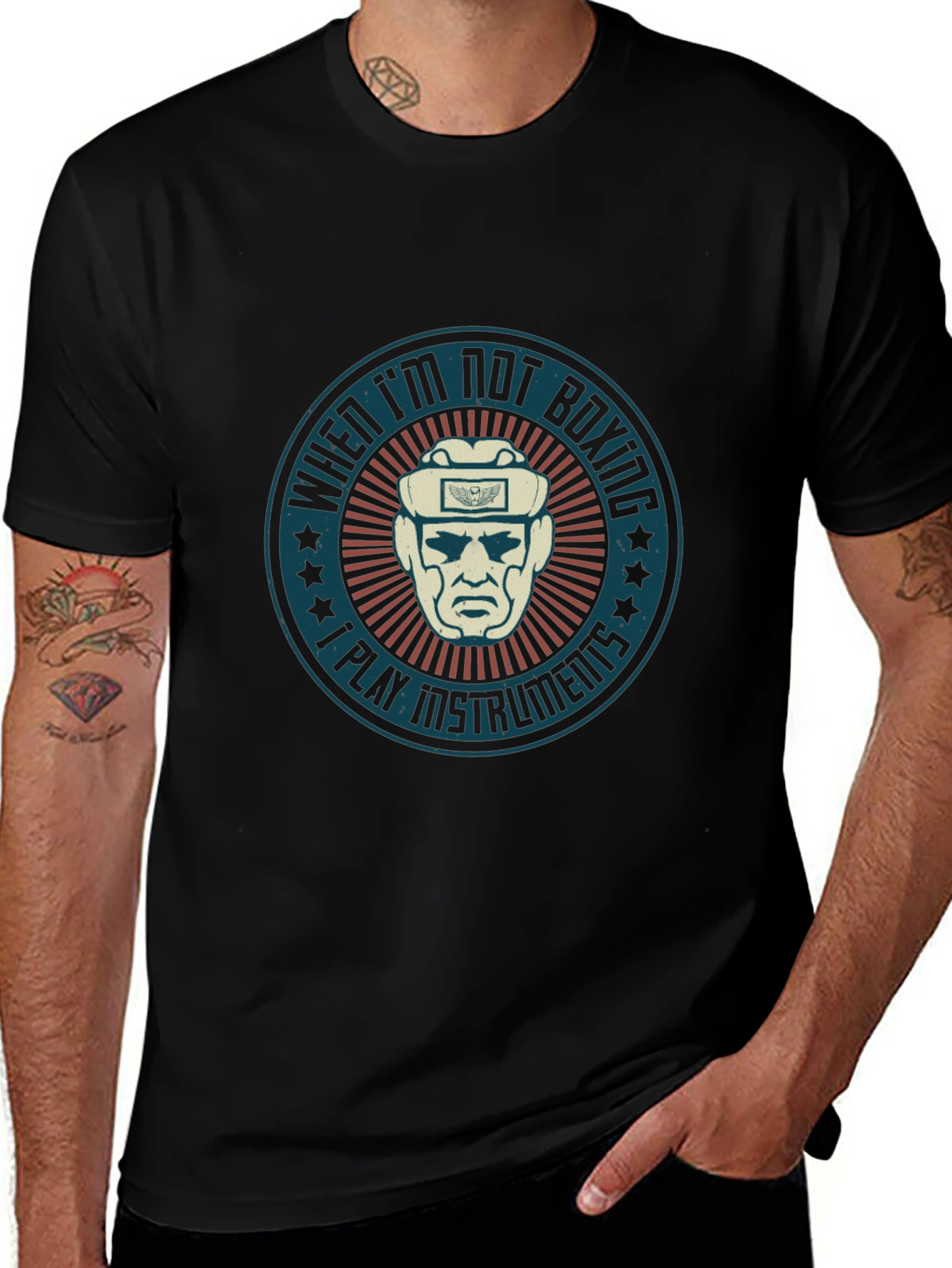 When Im Not Boxing I Play Instruments T-Shirt