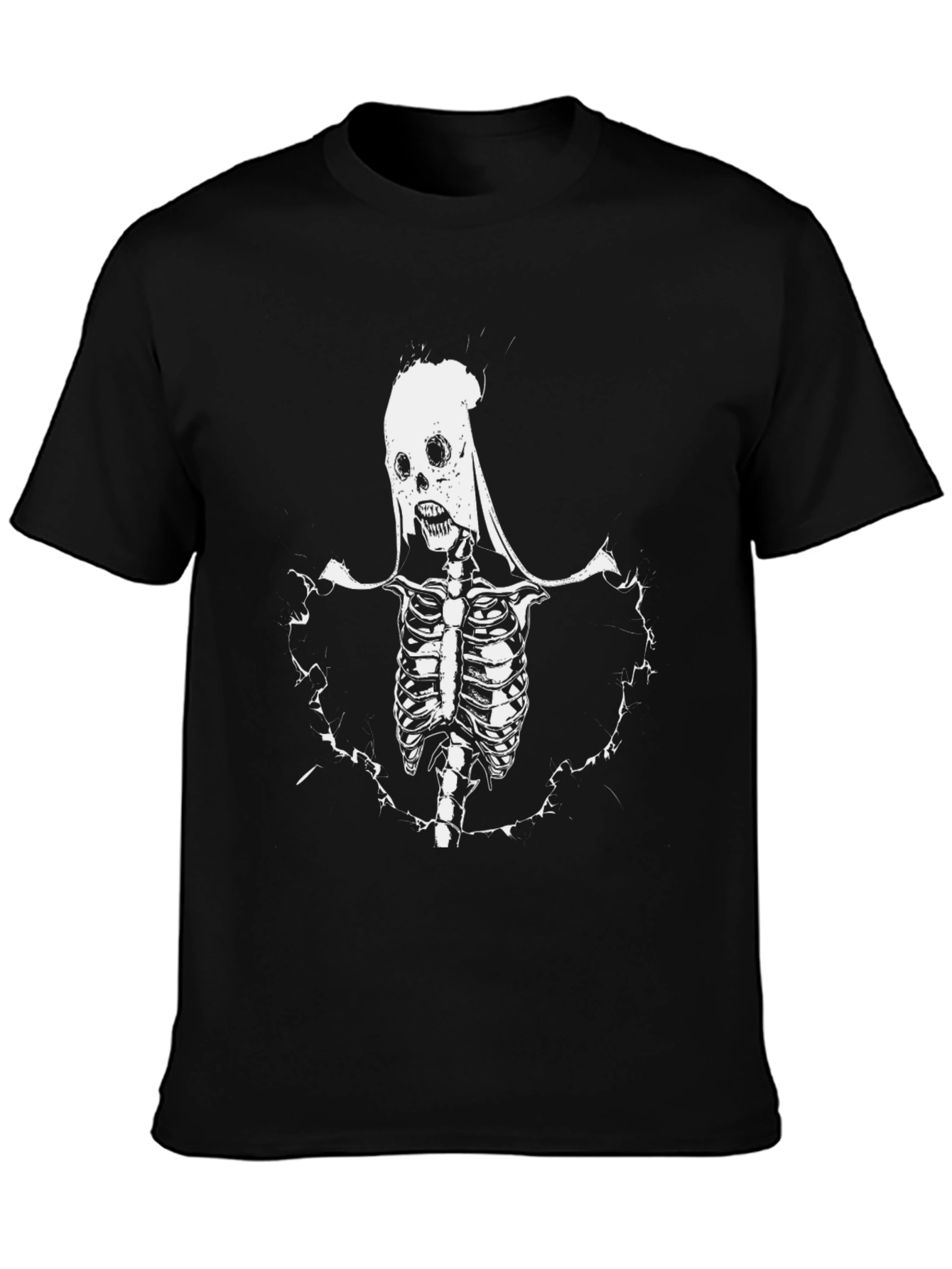 Skull Skeleton Graphic Black T-Shirt