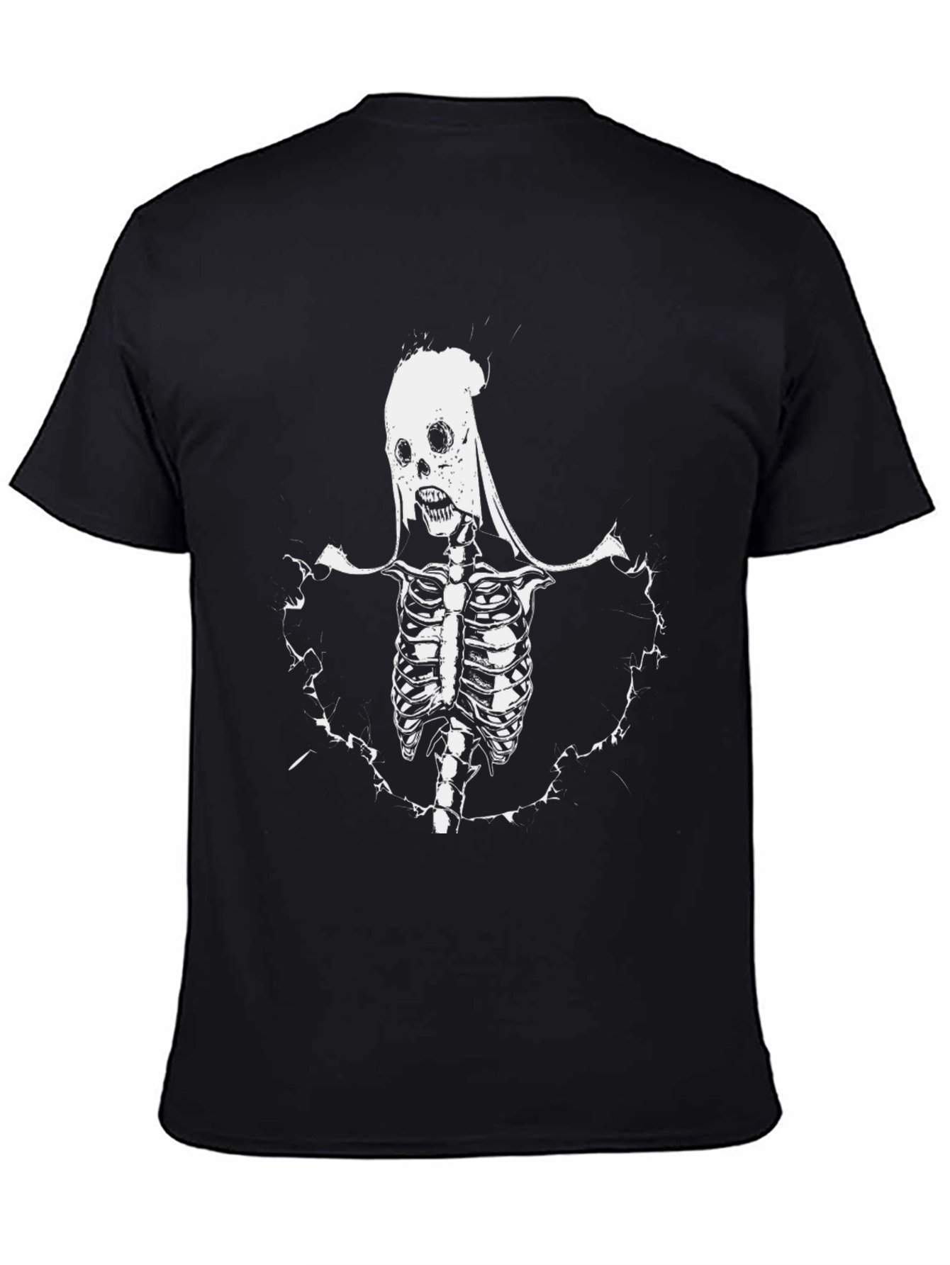 Skull Skeleton Graphic Black T-Shirt
