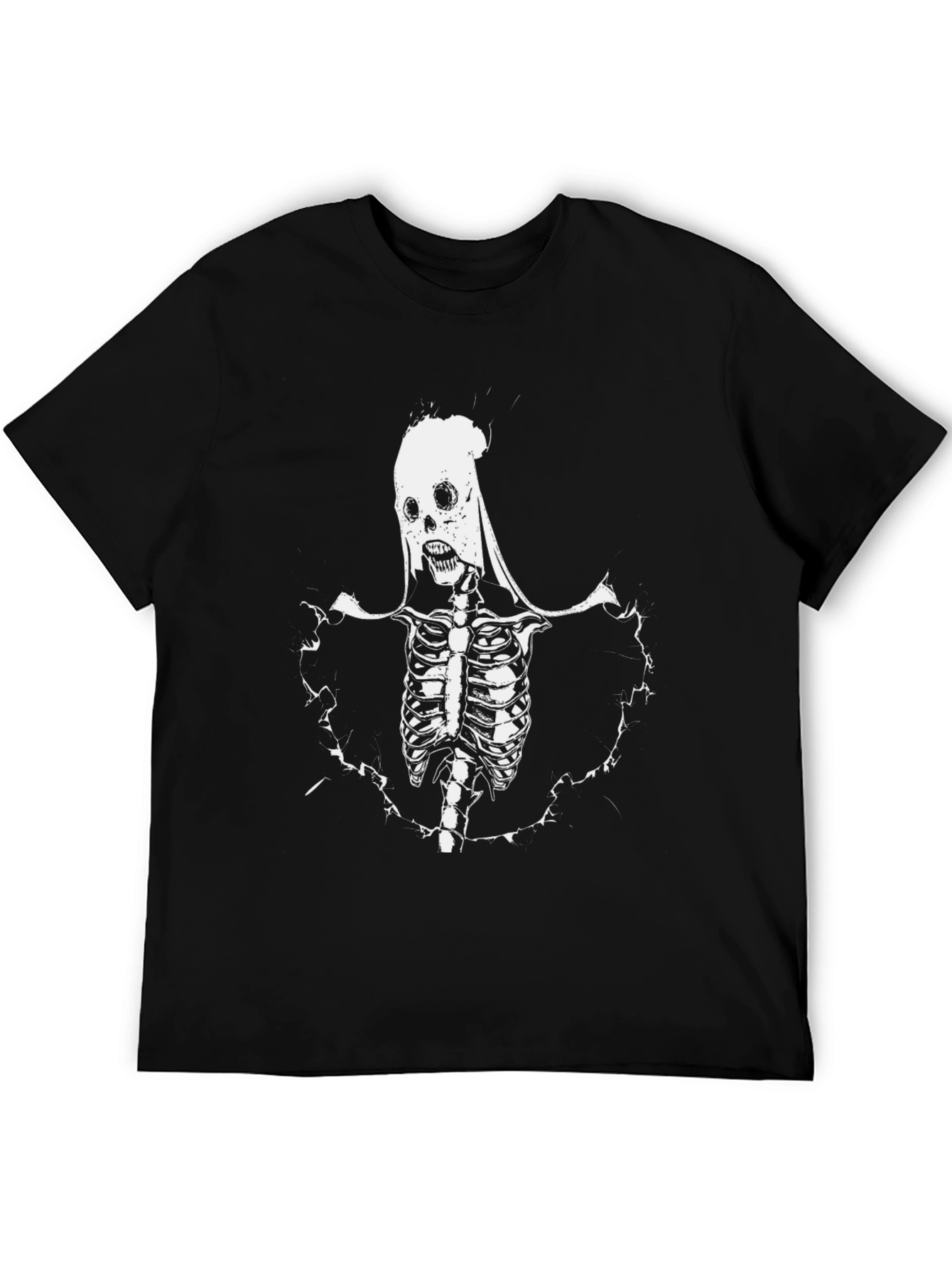 Skull Skeleton Graphic Black T-Shirt