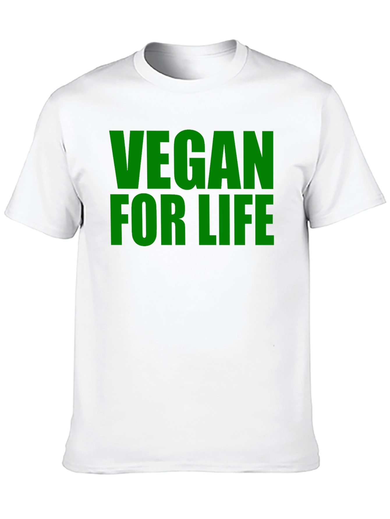 Vegan For Life T-Shirt - Black Cotton Tee