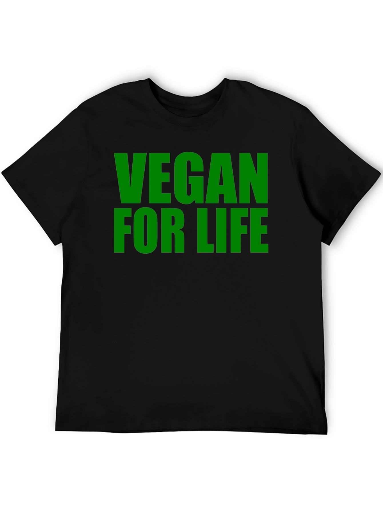 Vegan For Life T-Shirt - Black Cotton Tee