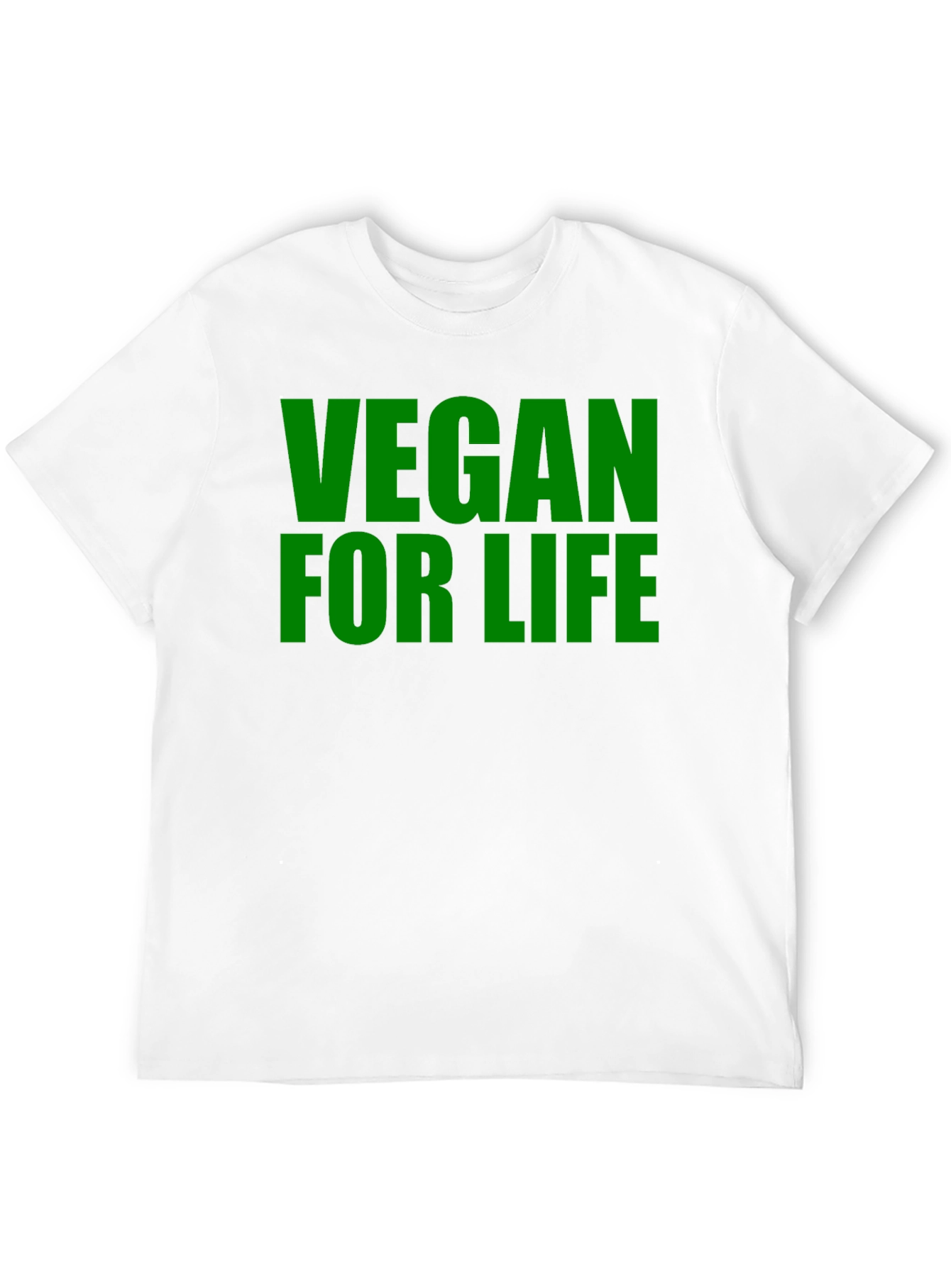Vegan For Life T-Shirt - Black Cotton Tee