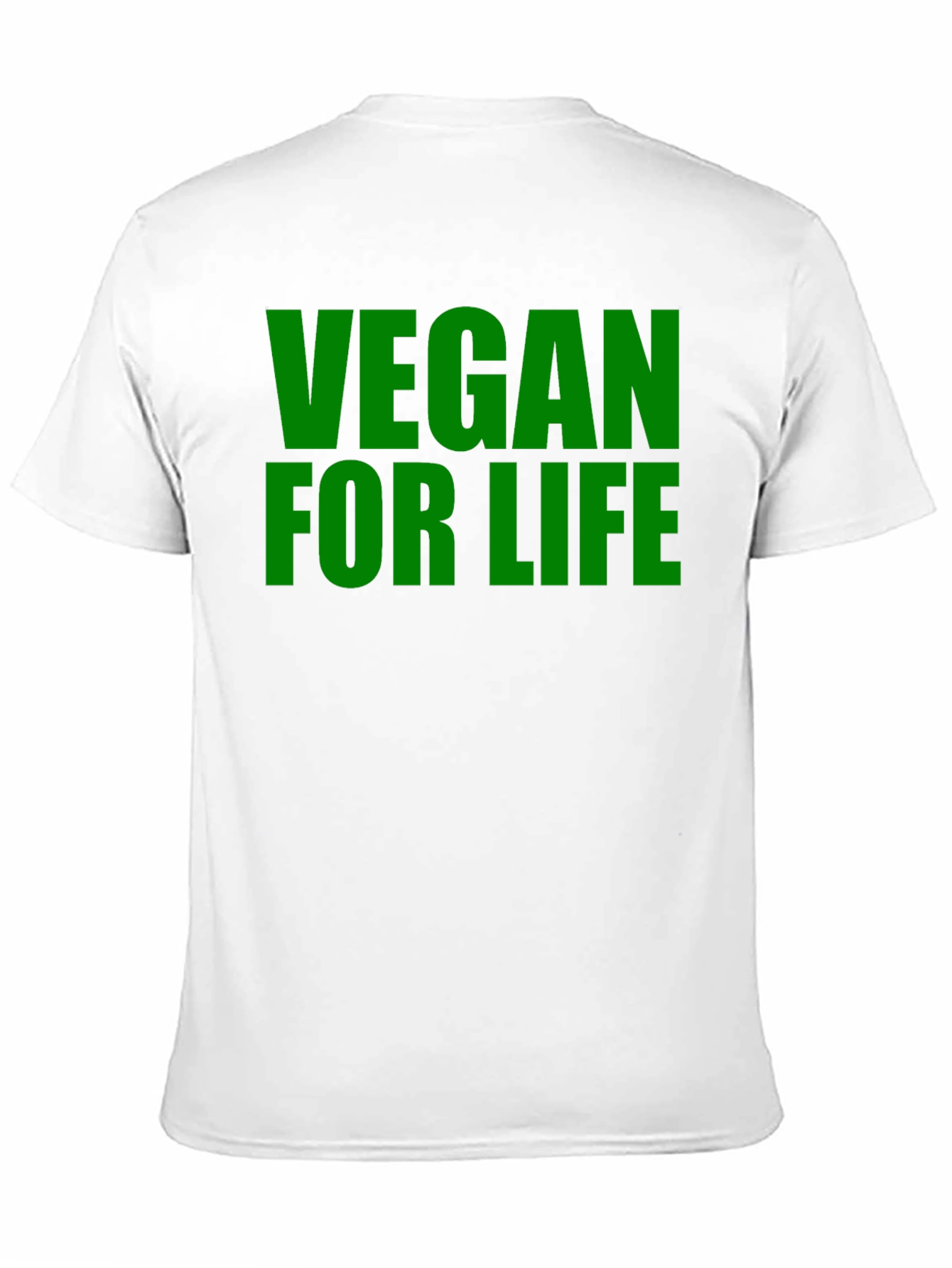 Vegan For Life T-Shirt - Black Cotton Tee
