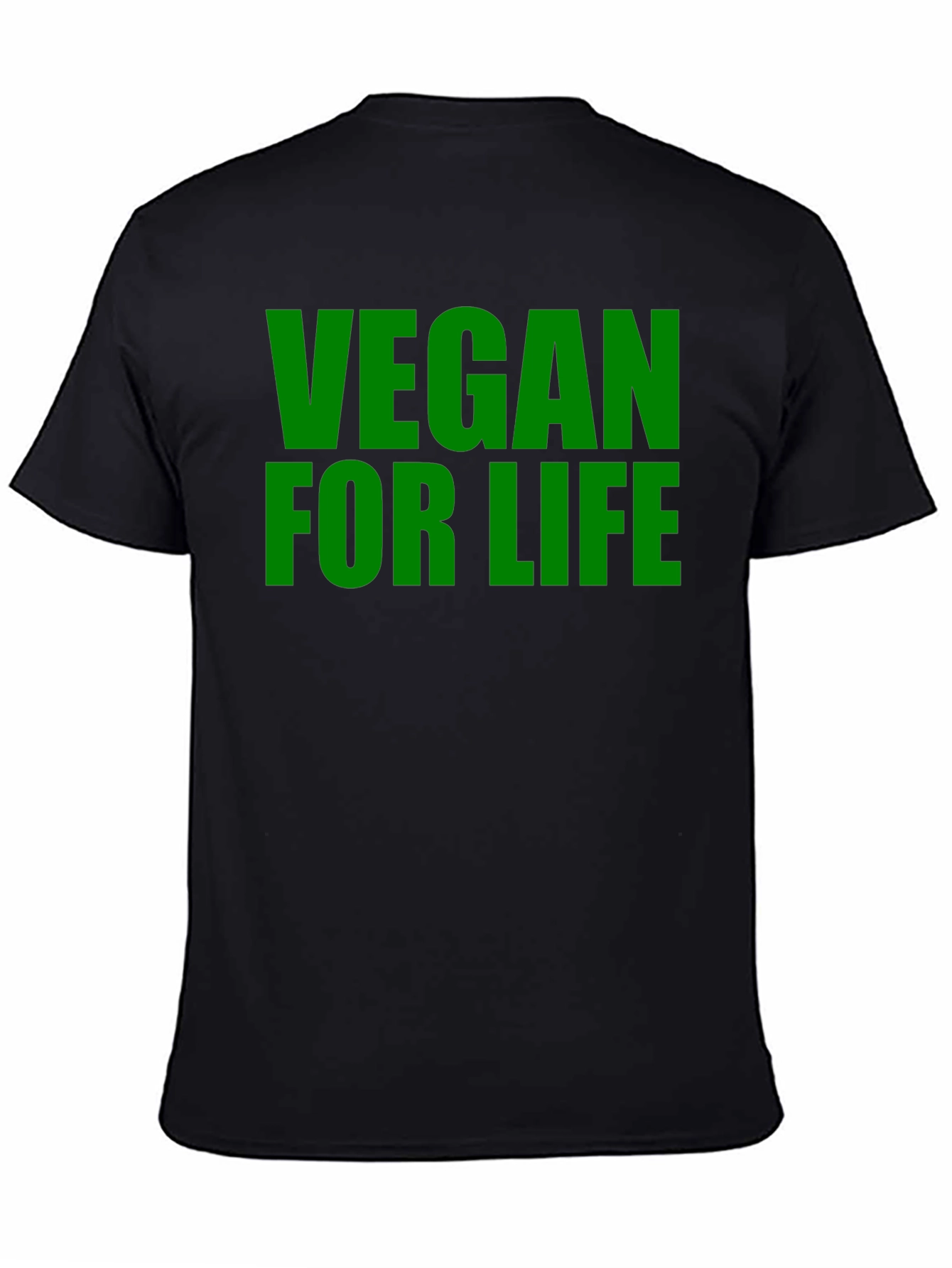 Vegan For Life T-Shirt - Black Cotton Tee