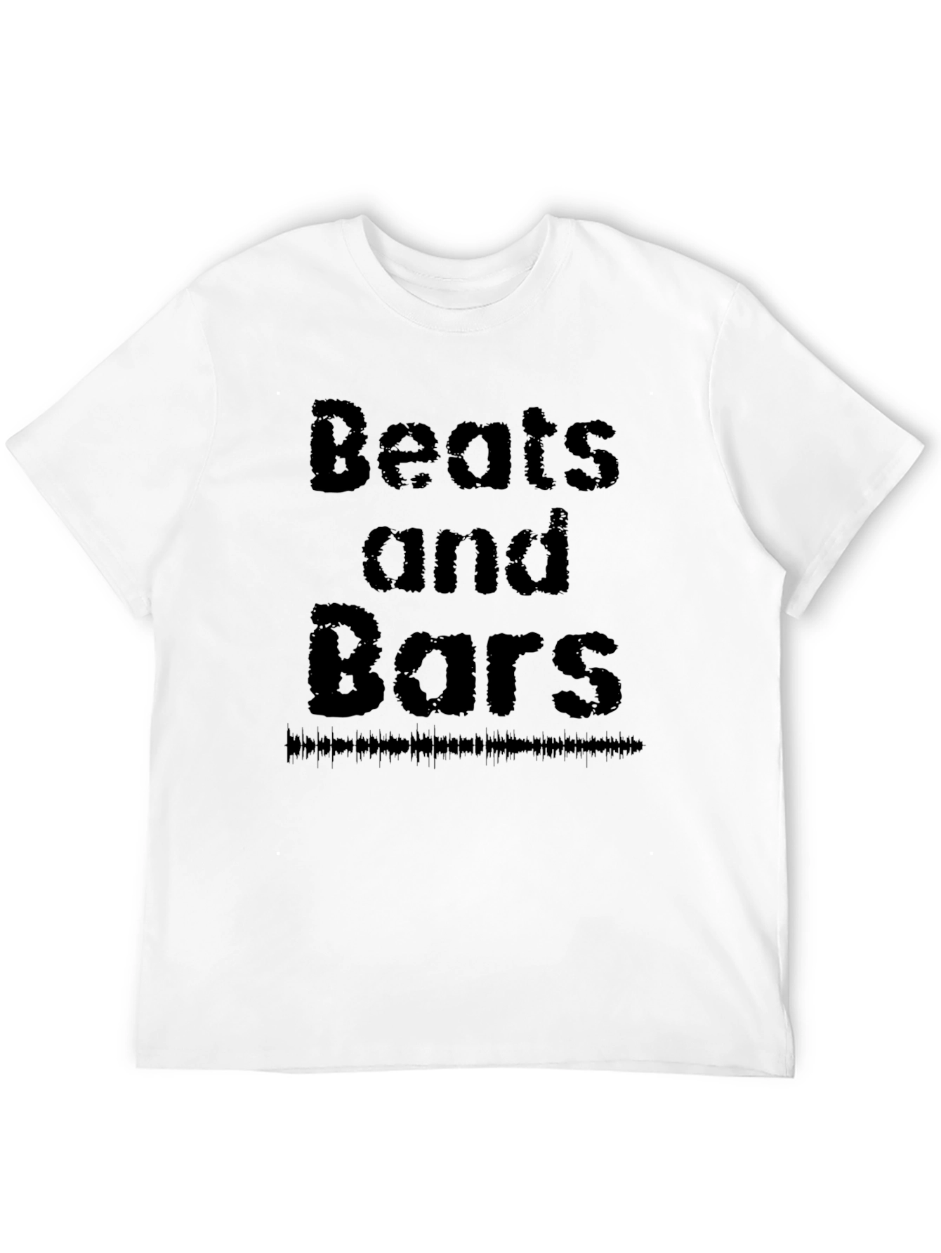 Beats and Bars Graphic Tee - Black Cotton T-Shirt