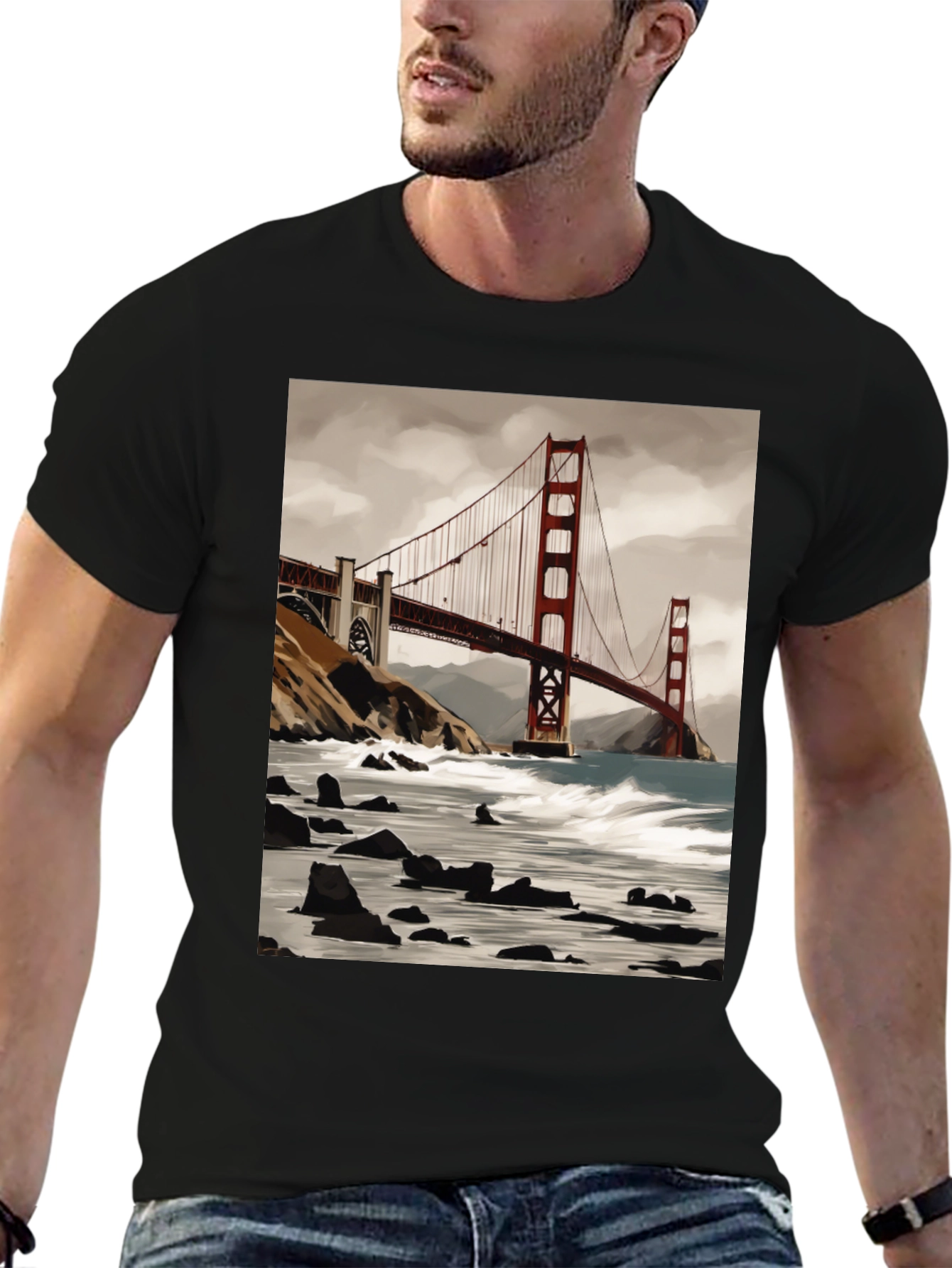 Golden Gate Bridge Graphic Tee - Soft Cotton Blend