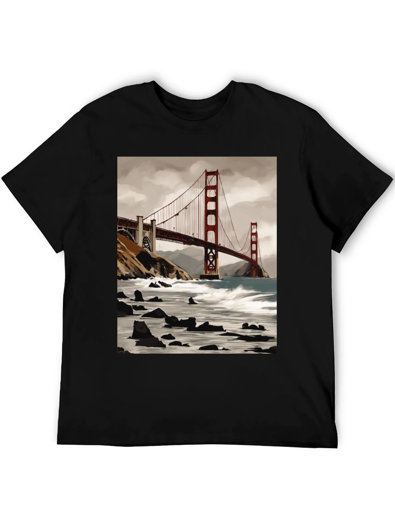 Golden Gate Bridge Graphic Tee - Soft Cotton Blend