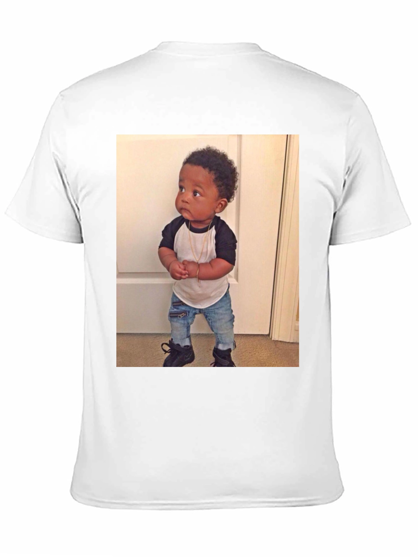 Black T-Shirt with Baby Image