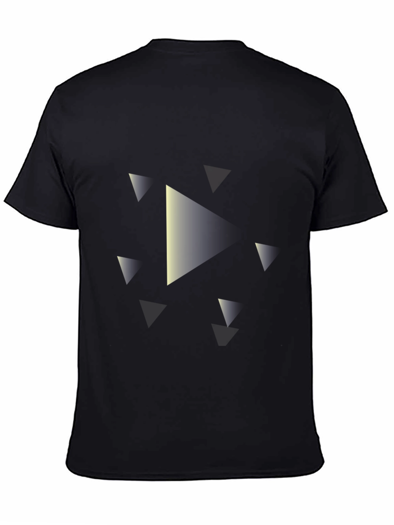 Modern Triangle Graphic Tee - Black Casual Shirt