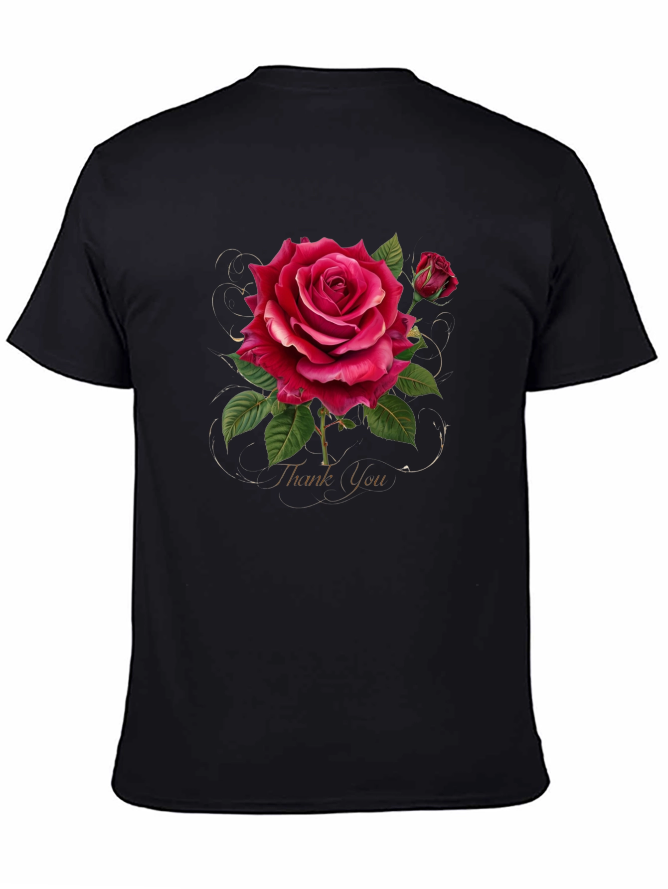 Elegant Rose Graphic Print T-Shirt