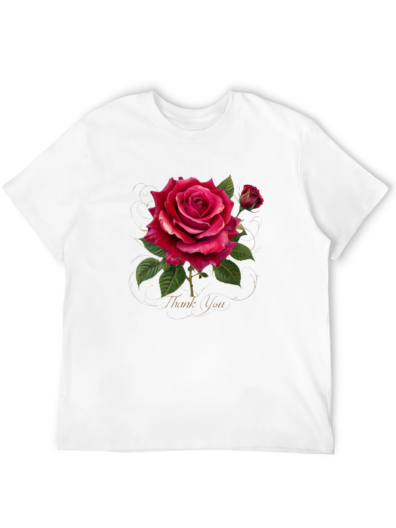 Elegant Rose Graphic Print T-Shirt