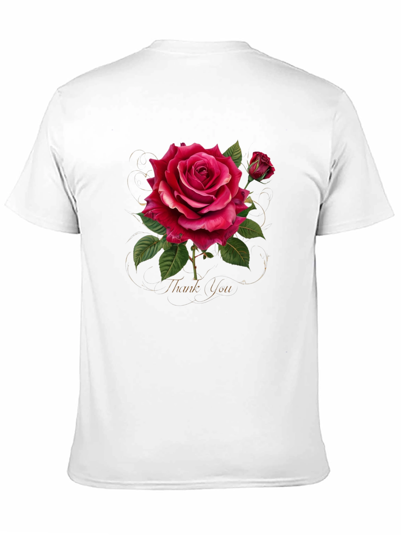 Elegant Rose Graphic Print T-Shirt