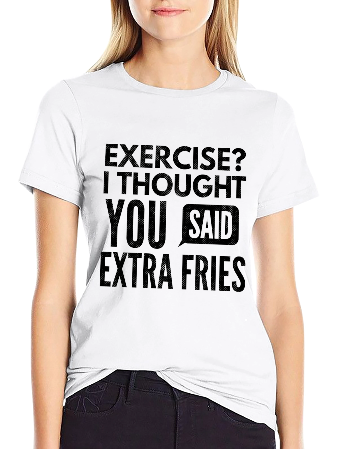 Funny Extra Fries Graphic T-Shirt