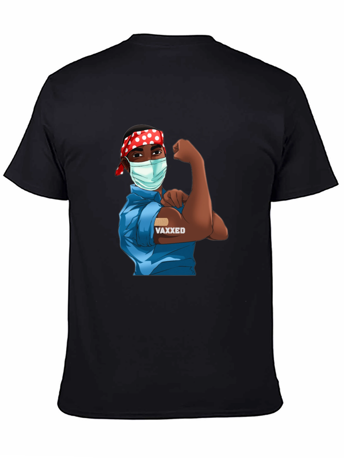 Vaxxed Cartoon T-Shirt - Black