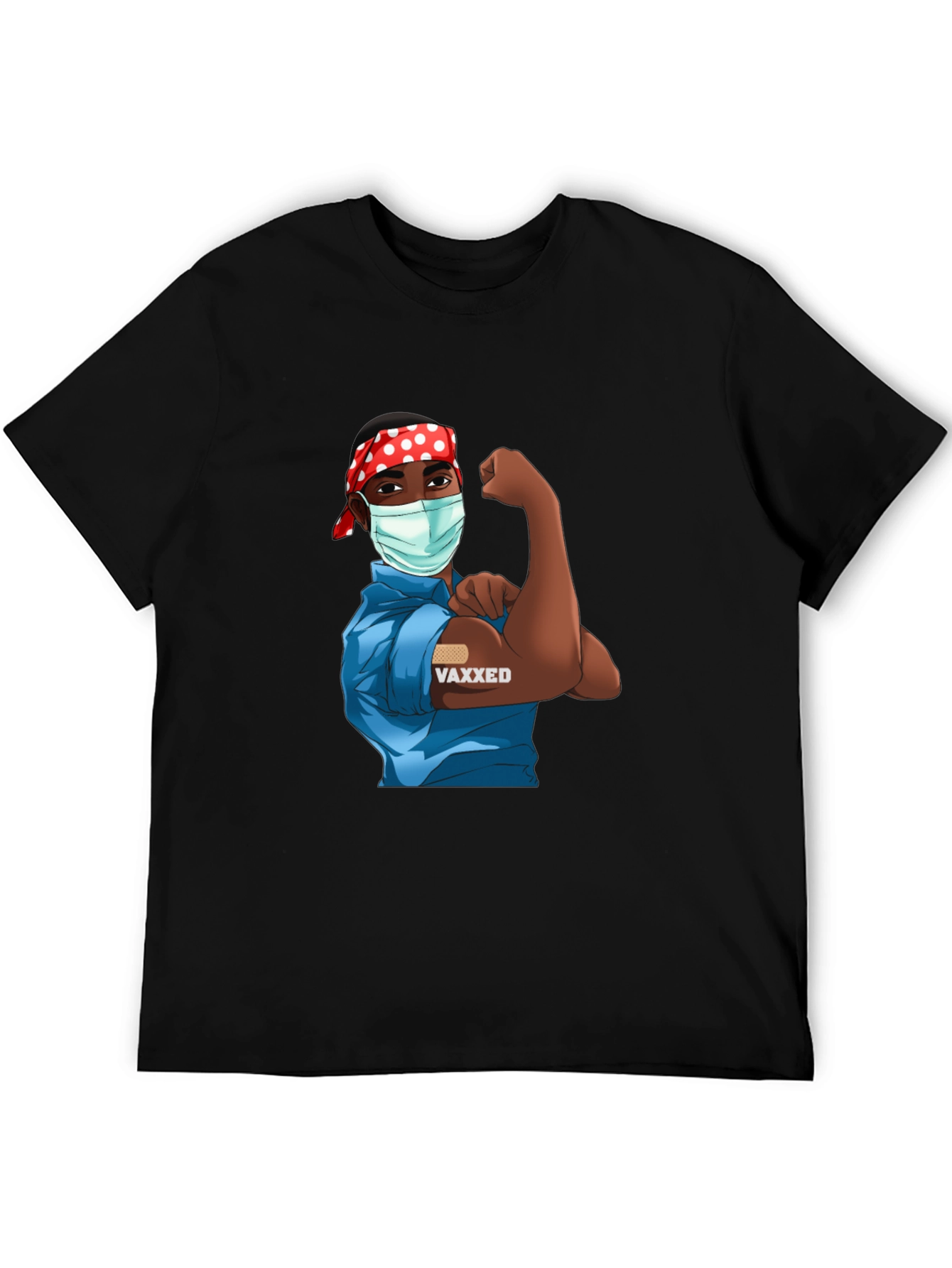 Vaxxed Cartoon T-Shirt - Black