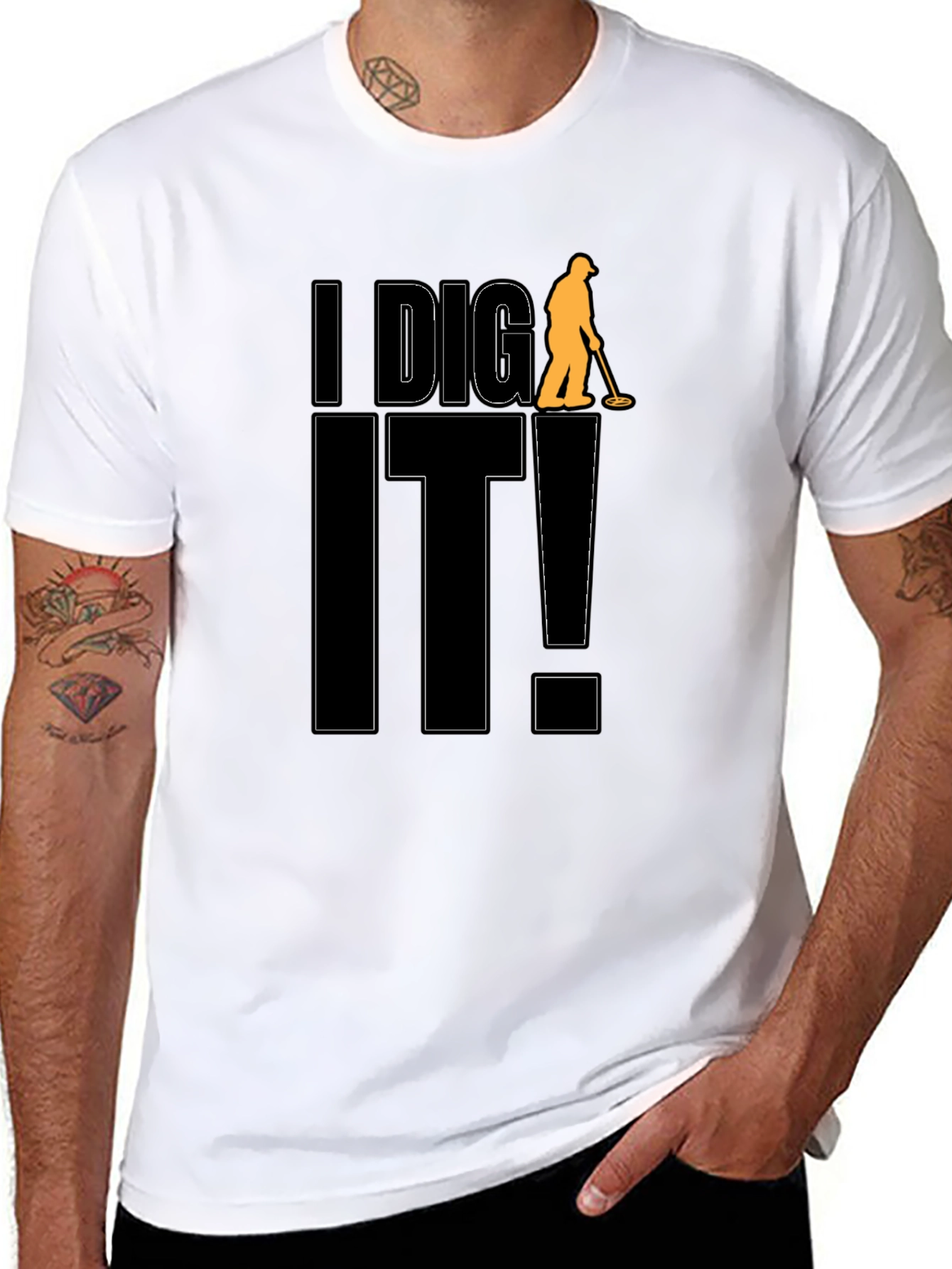 I Dig It! Black Graphic T-Shirt