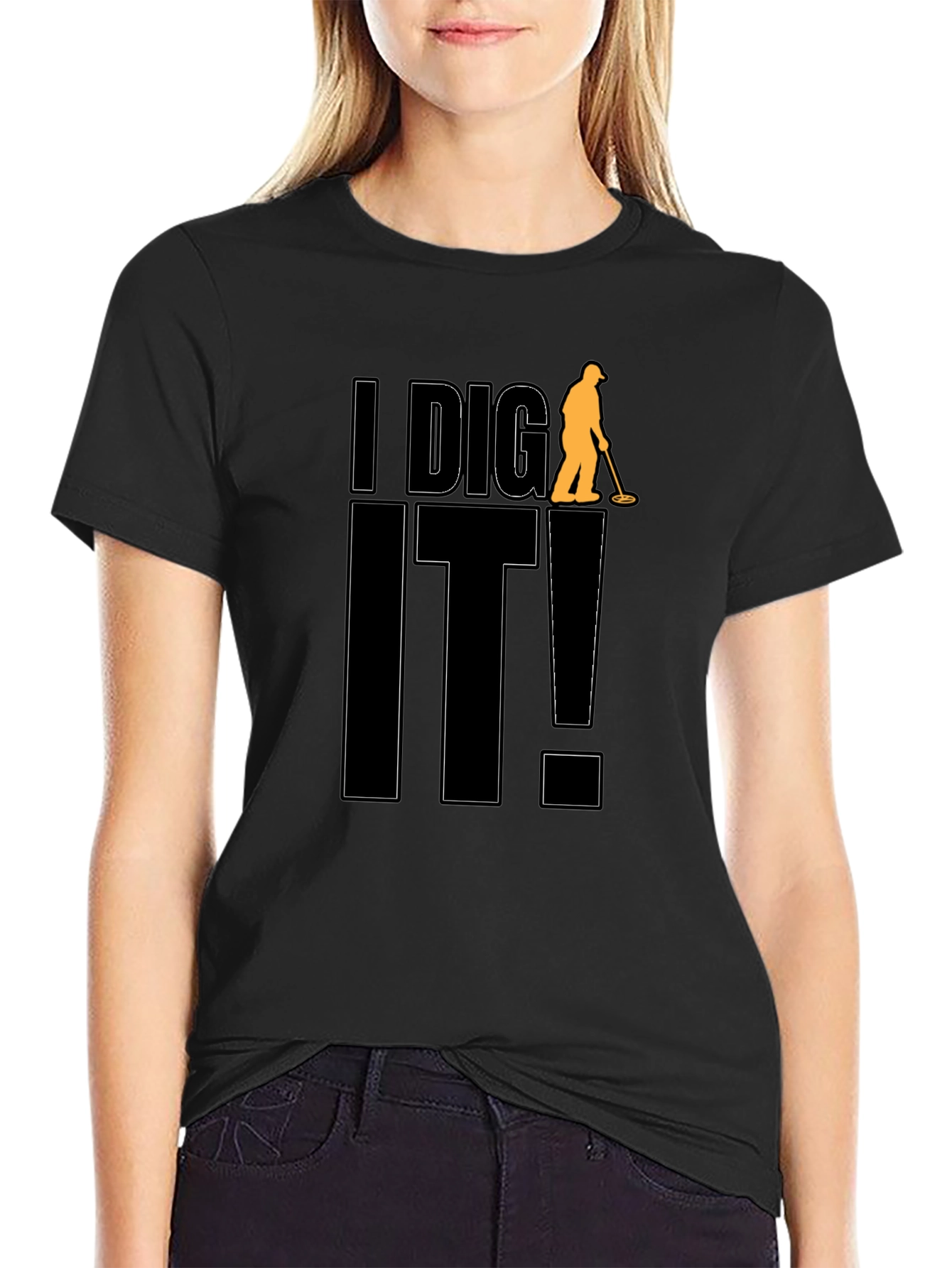 I Dig It! Black Graphic T-Shirt