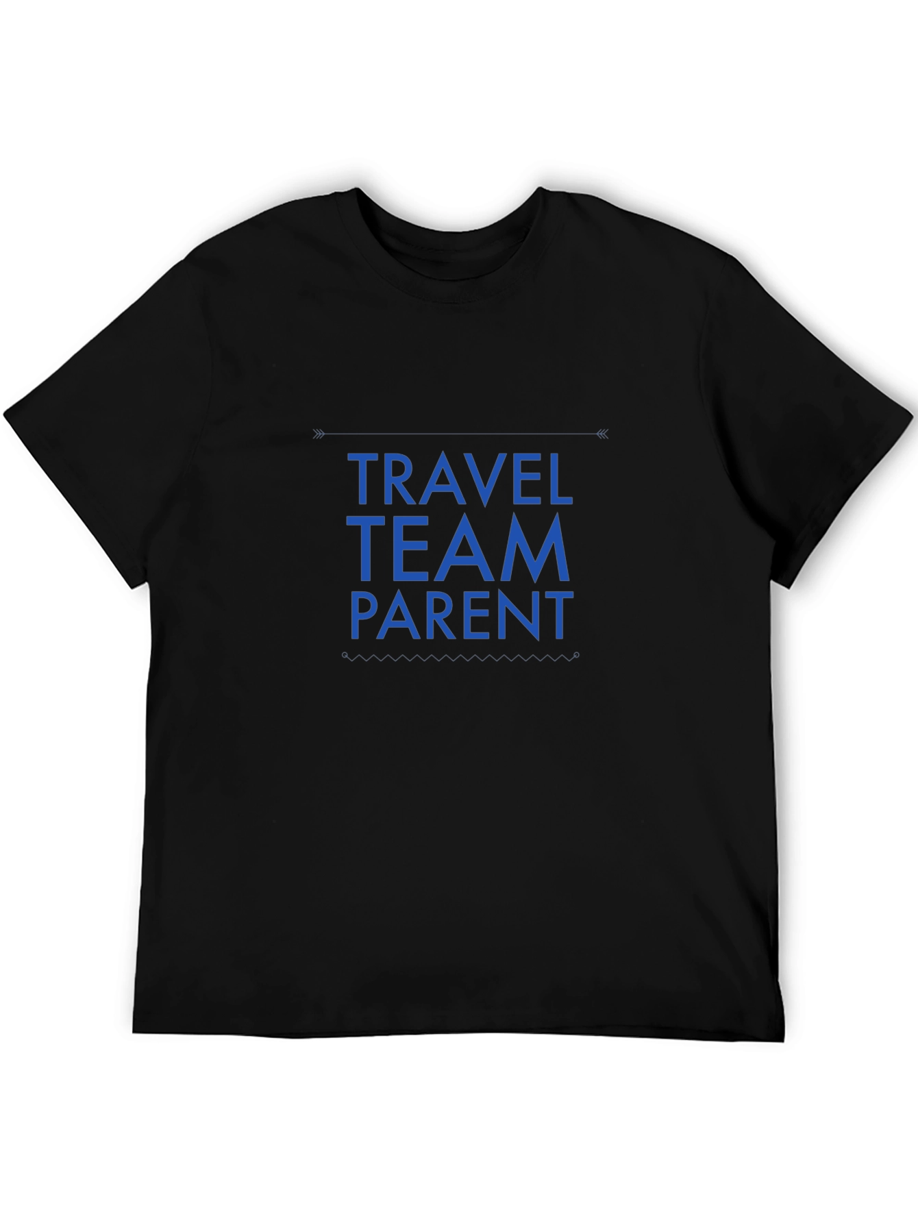 Travel Team Parent T-Shirt - Black Crew Neck Tee