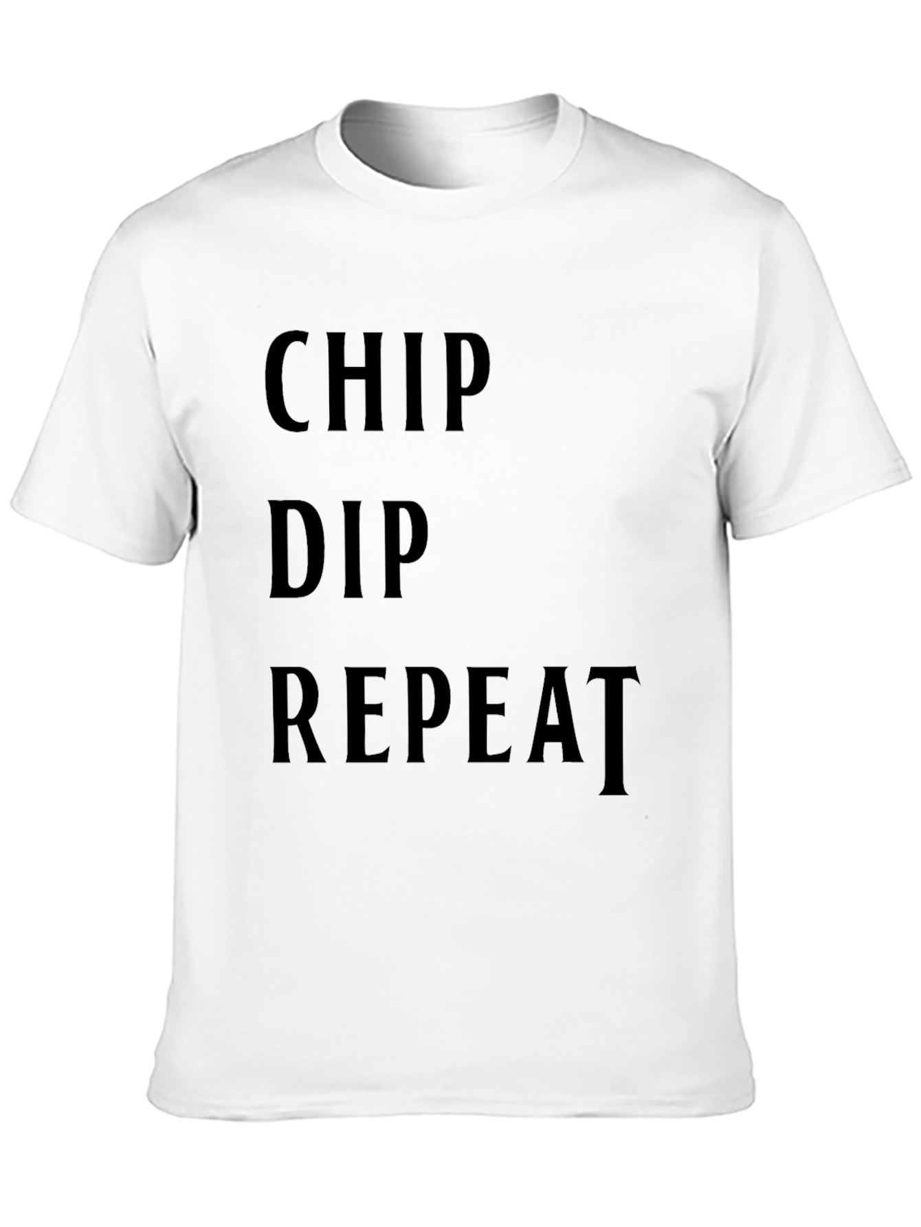 Chip Dip Repeat Black T-Shirt