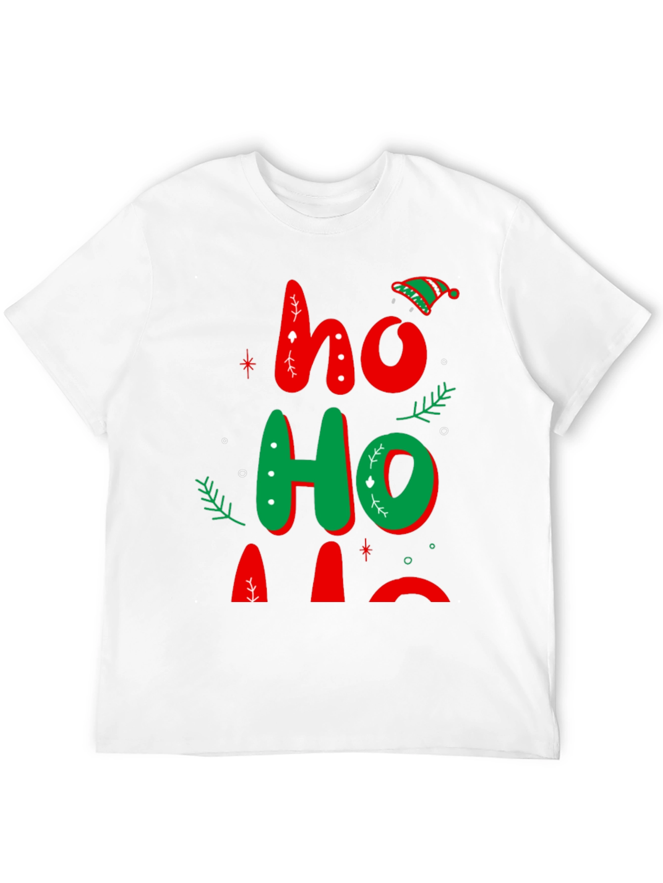 Festive Ho Ho Ho Christmas Graphic Tee