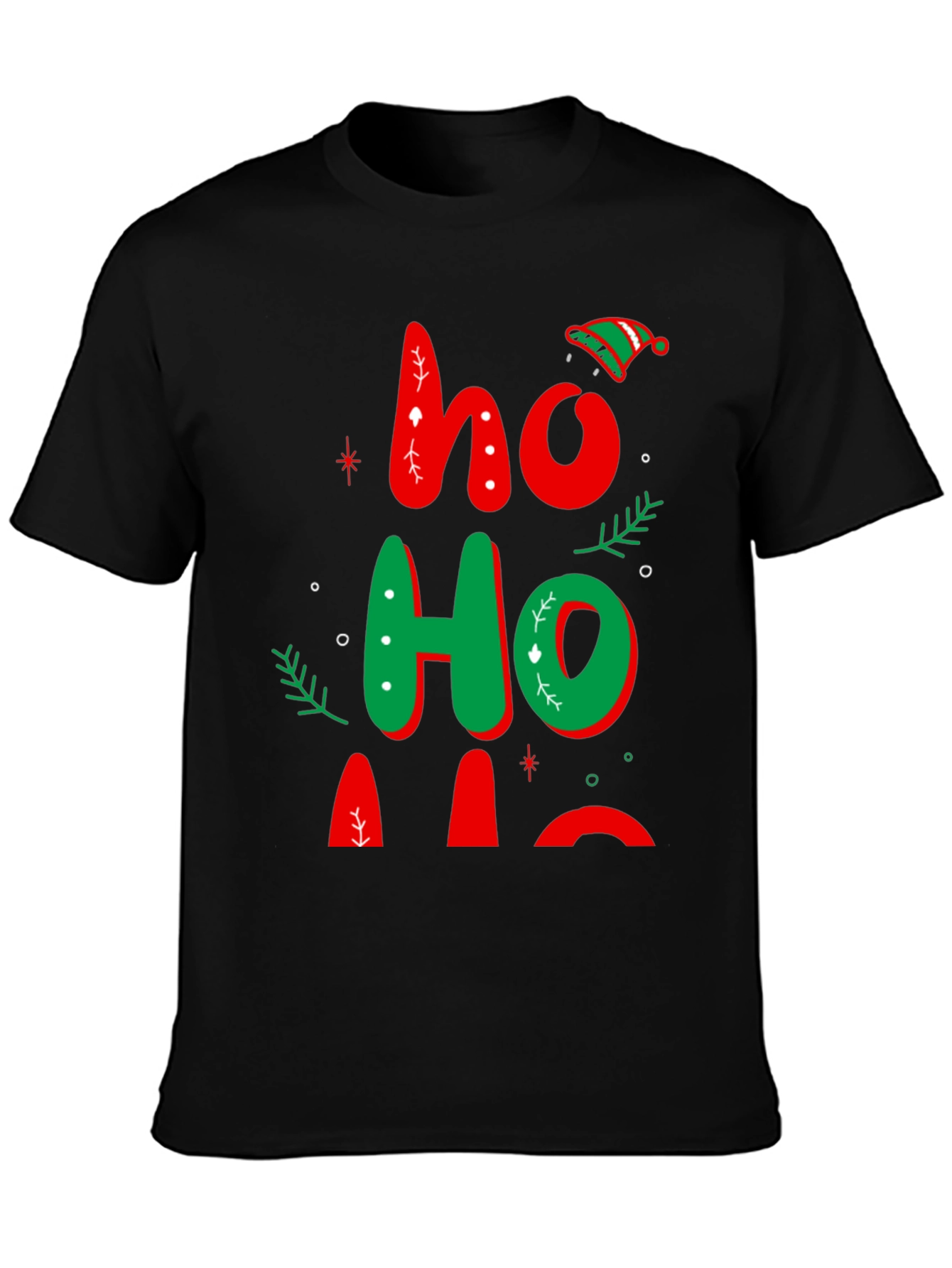 Festive Ho Ho Ho Christmas Graphic Tee