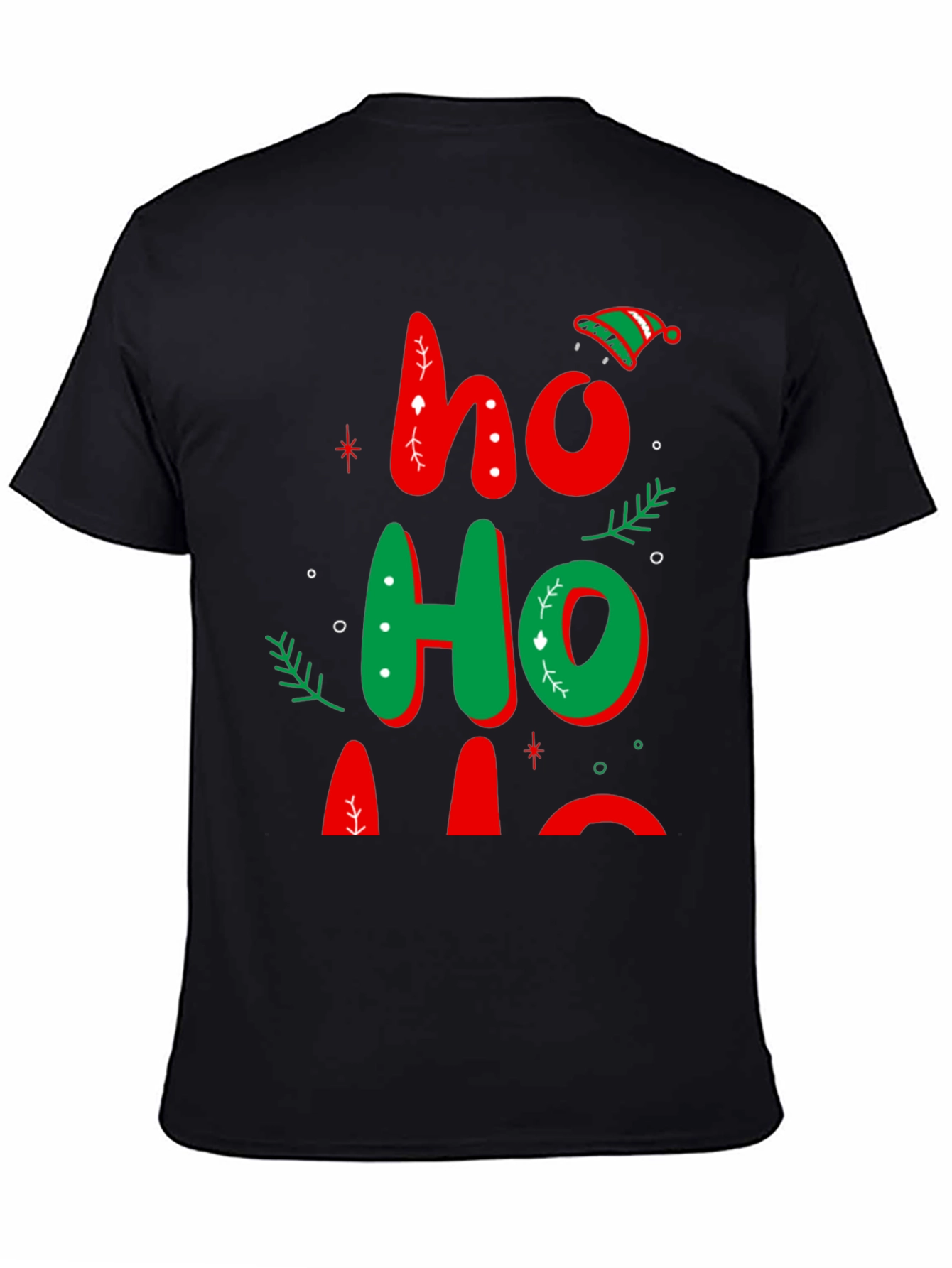 Festive Ho Ho Ho Christmas Graphic Tee