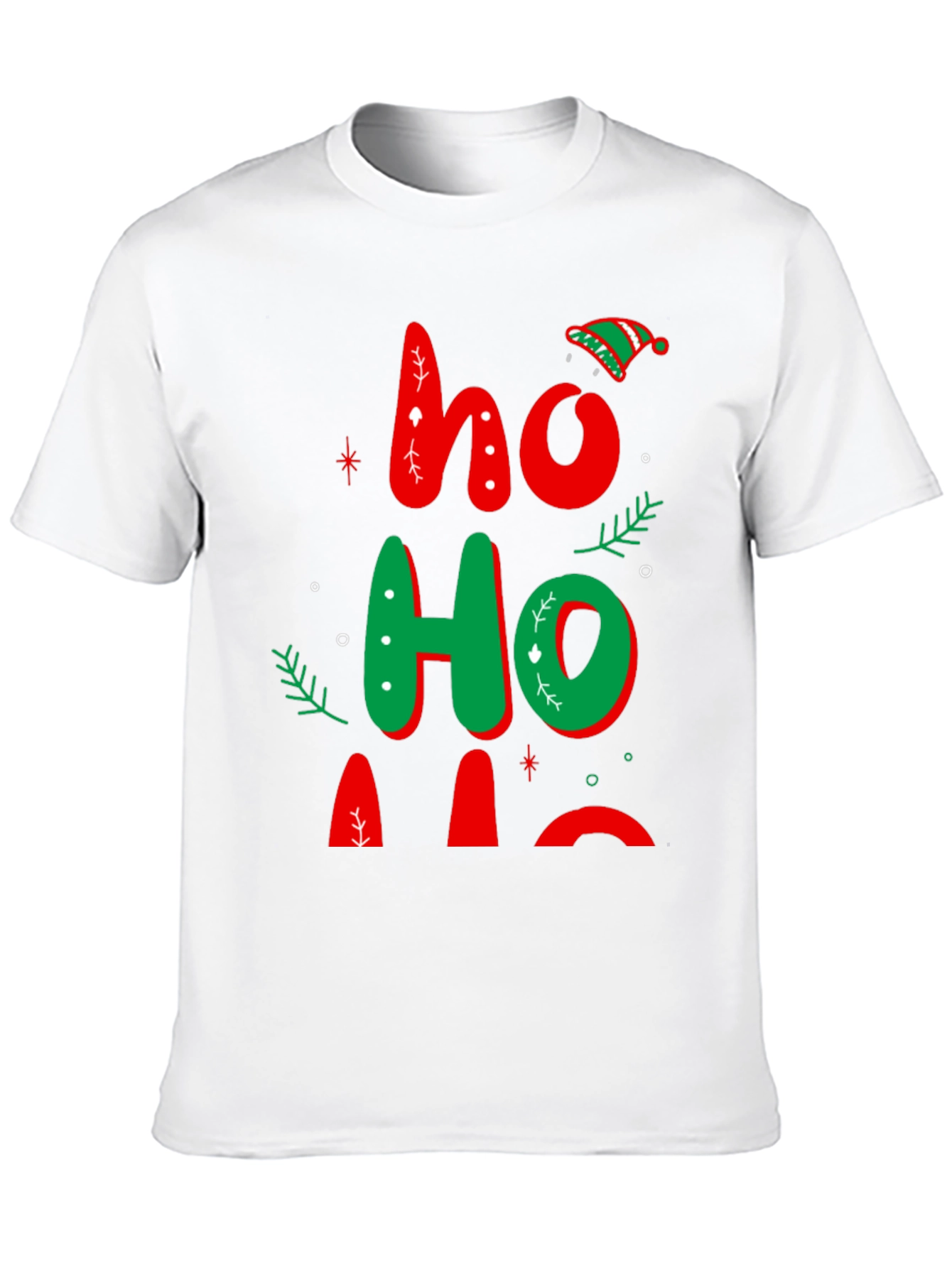 Festive Ho Ho Ho Christmas Graphic Tee