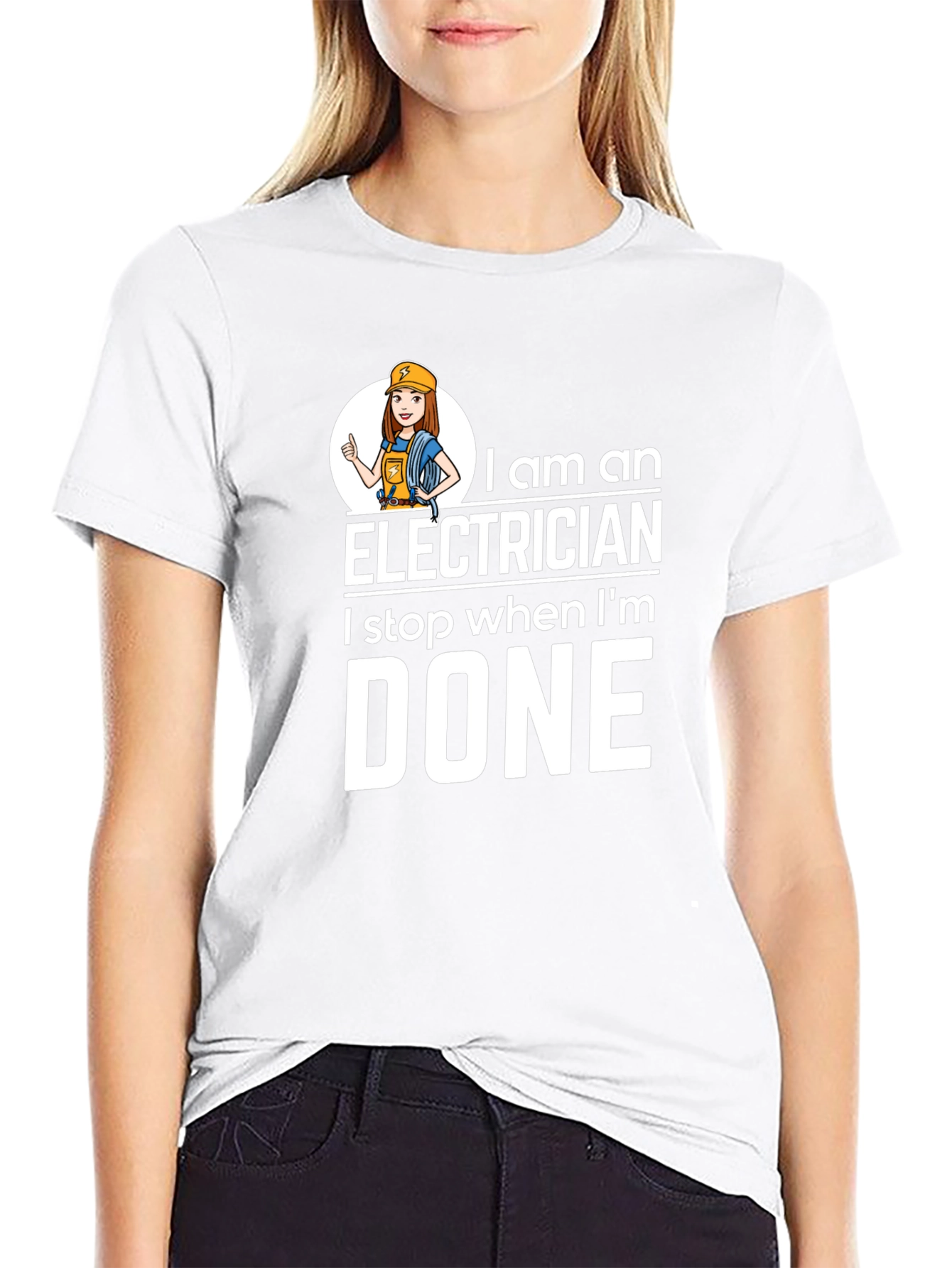 Electrician T-Shirt - I Stop When Im Done