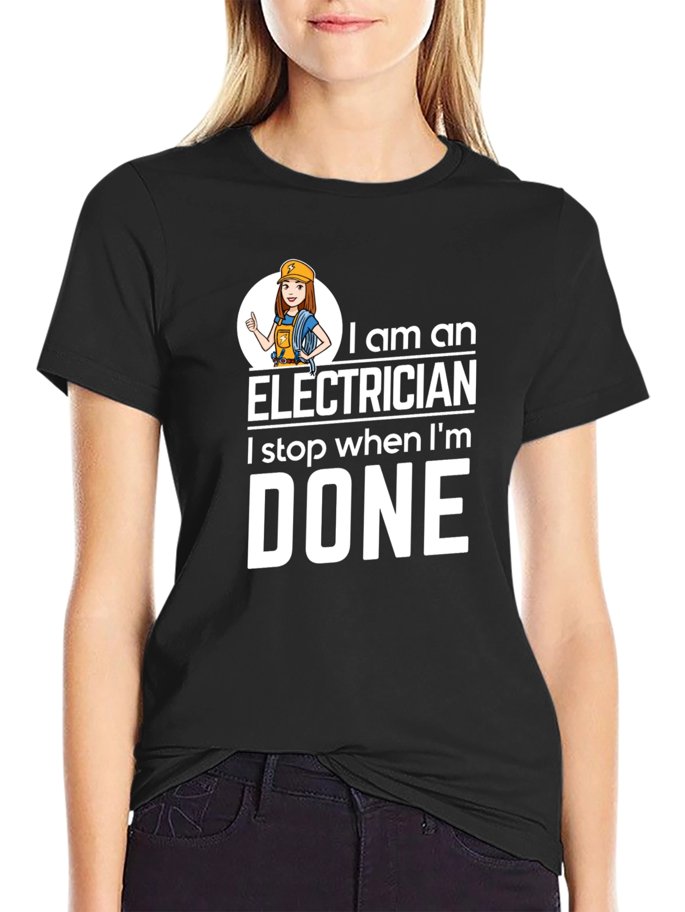 Electrician T-Shirt - I Stop When Im Done