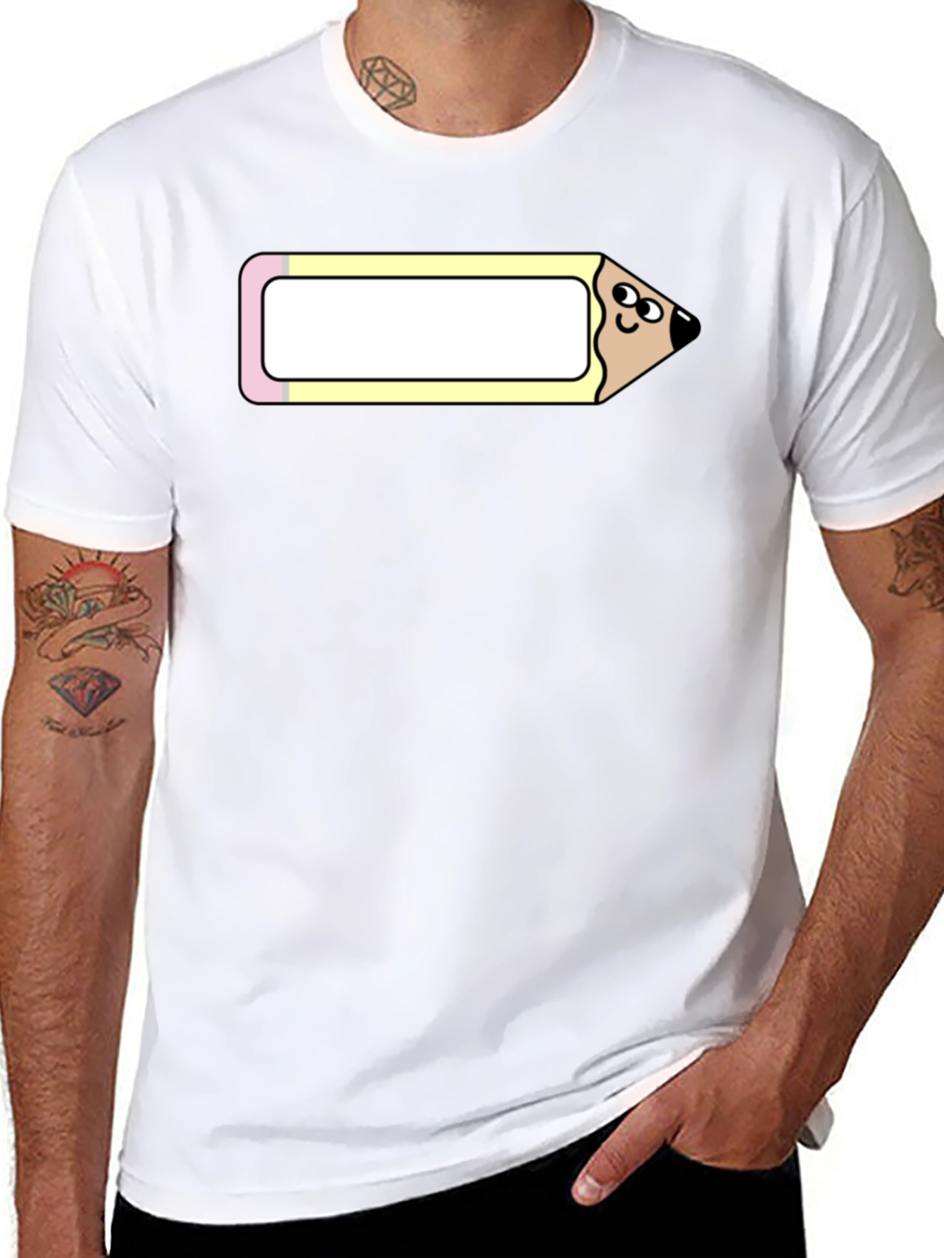 Funny Cartoon Pencil Graphic Tee