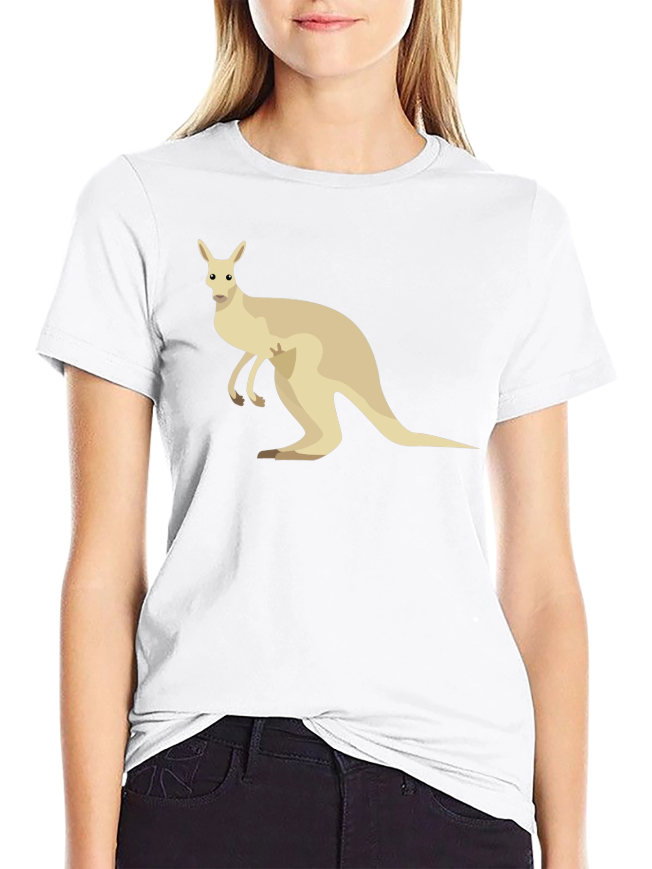 Kangaroo Graphic Tee - Casual Cotton T-Shirt