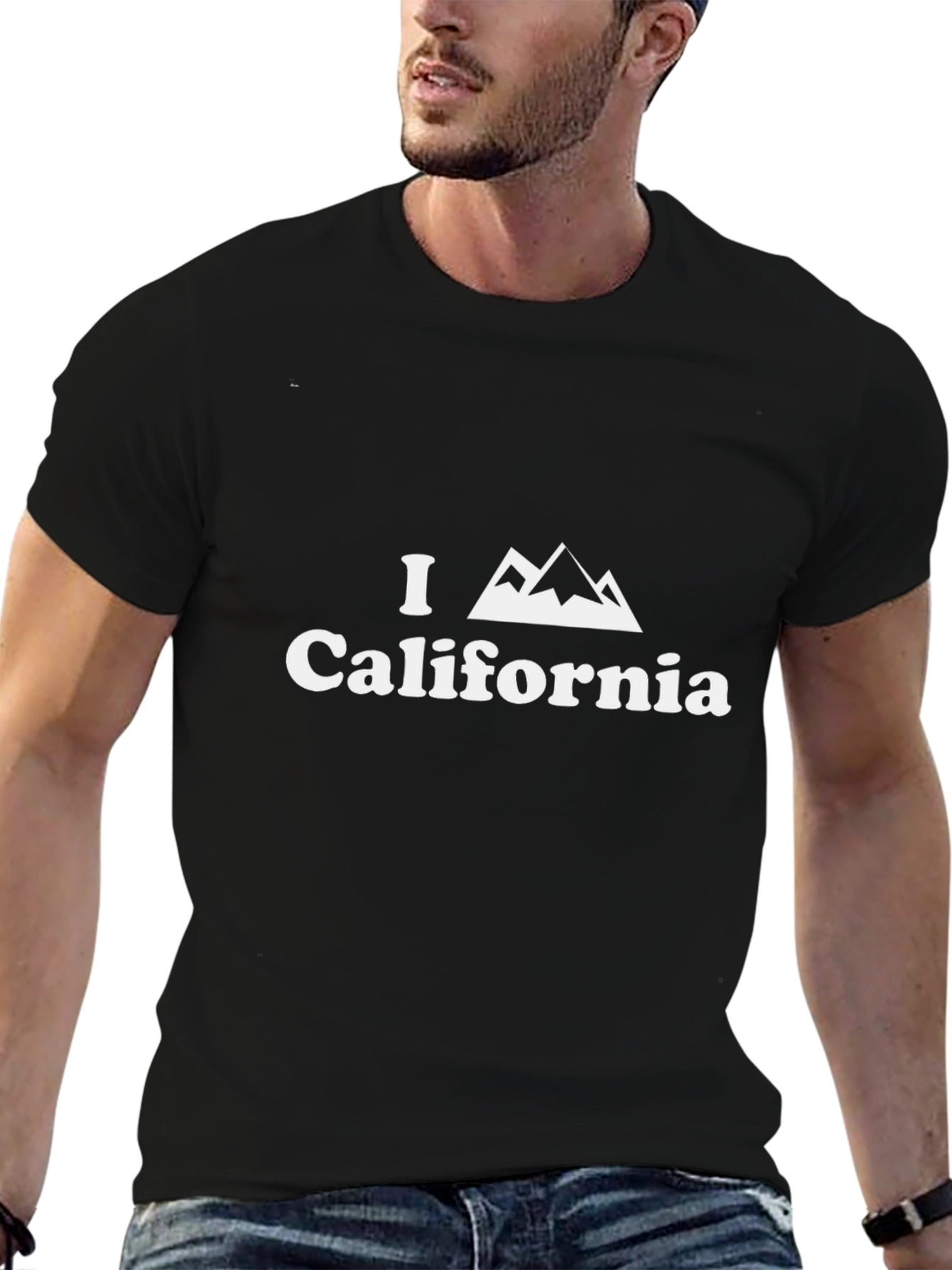 I Love California Mountain Graphic T-Shirt